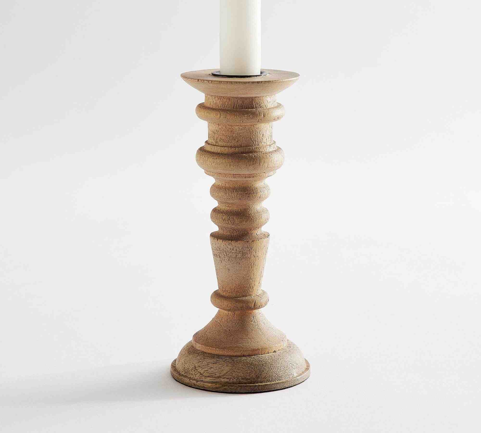 Kadence Traditional Turned Wood Taper Holder