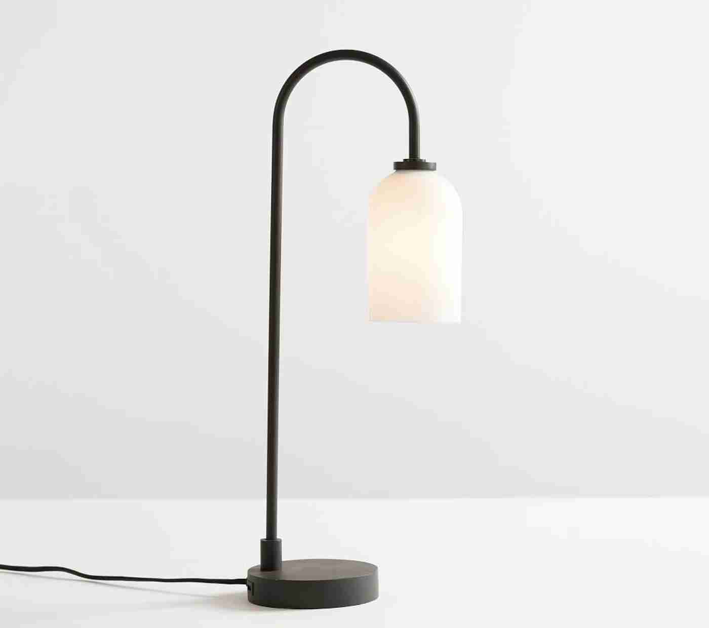 Claremont Milk Glass Cylinder Table Lamp