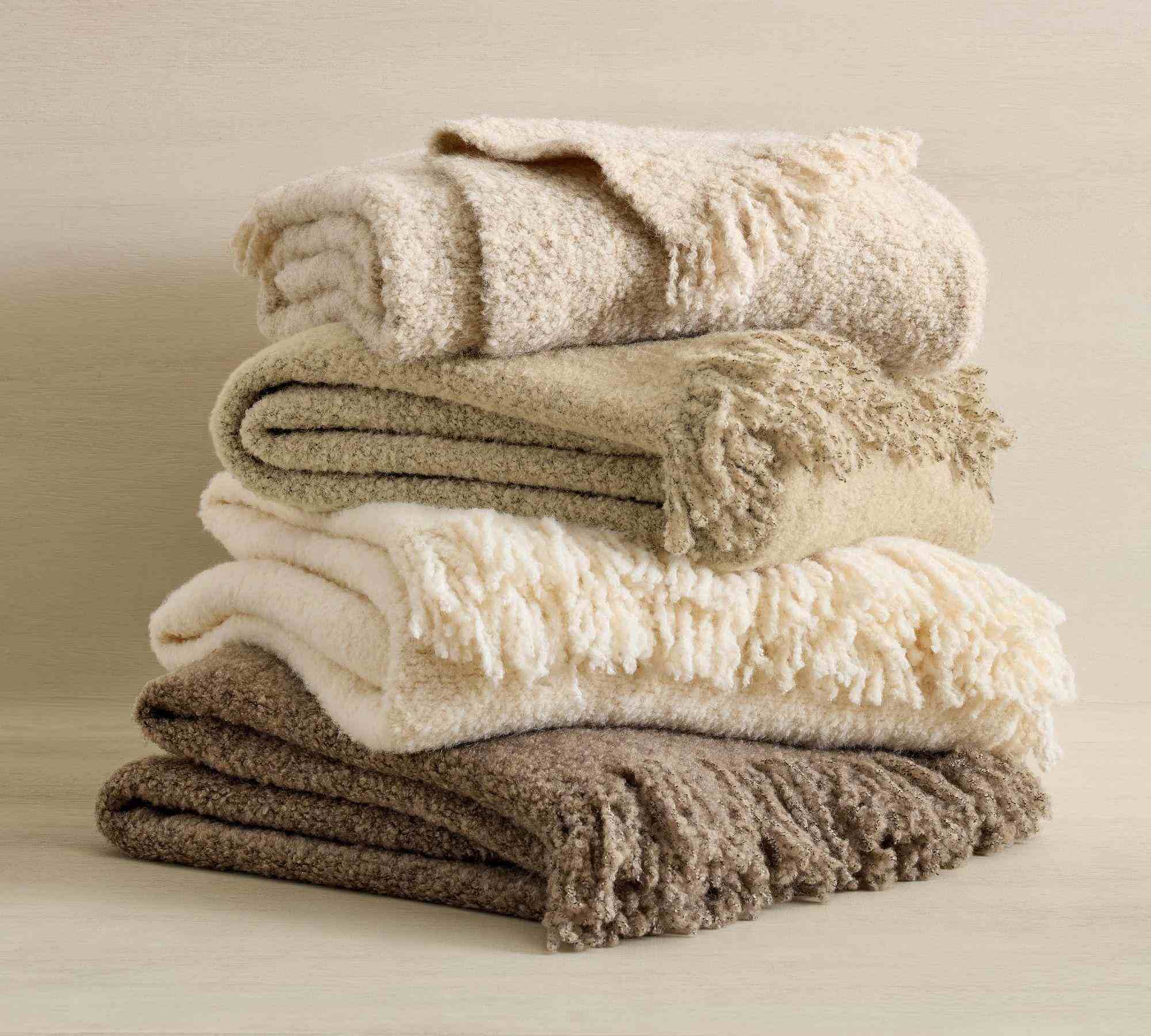 Boucle Knit Throw