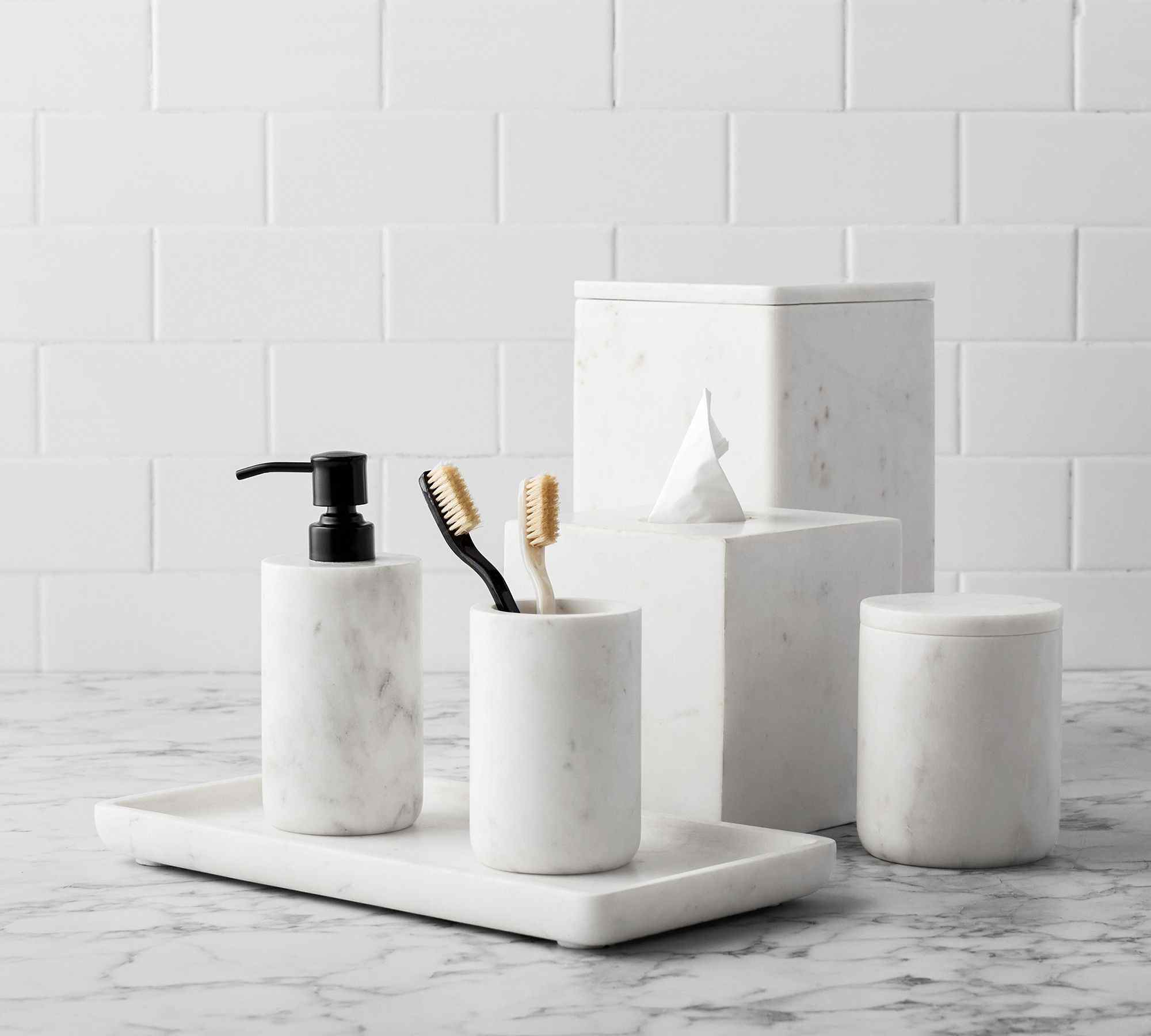 Pottery Barn | Marble Bathroom Accessories