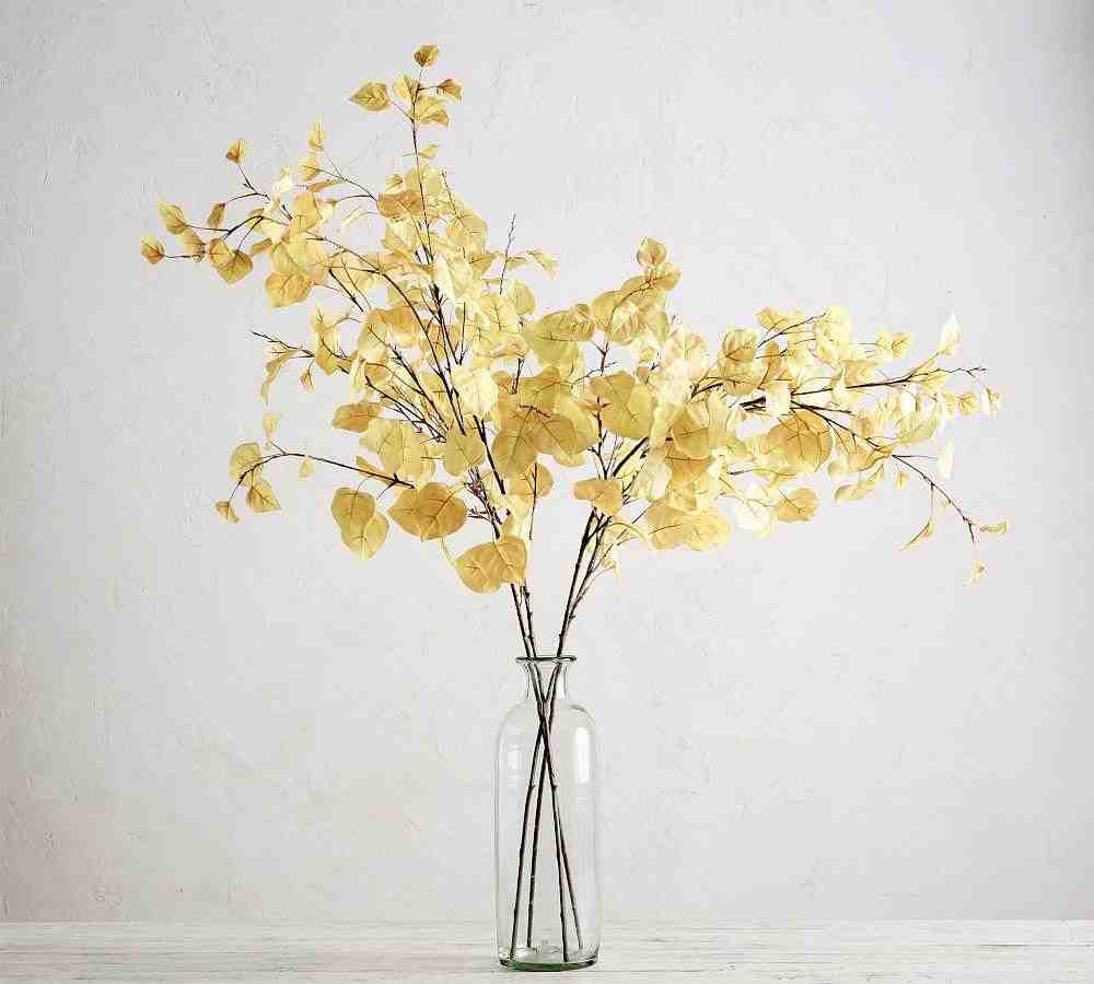 Faux Autumn Aspen Tree Branch