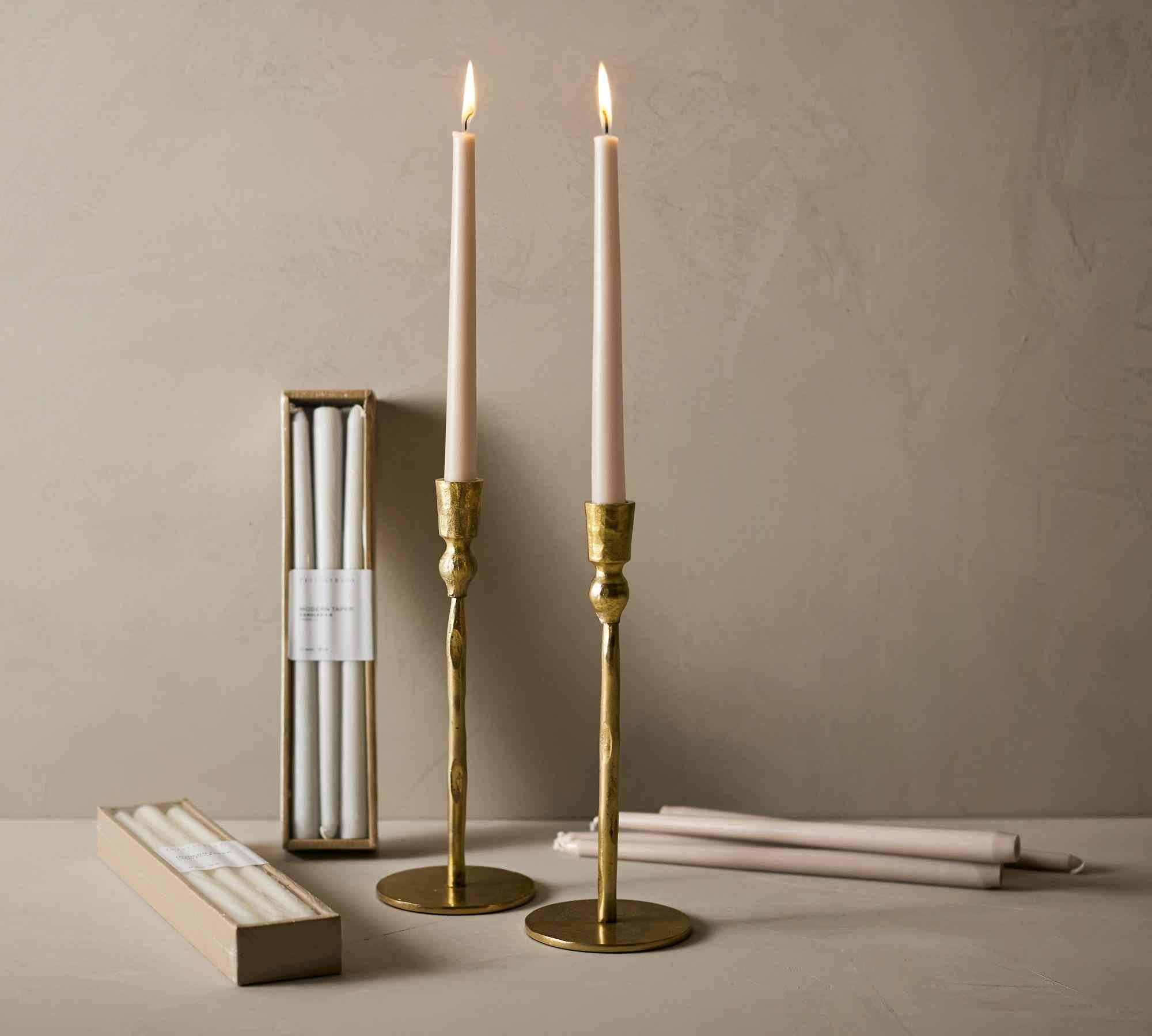 Poconos Hammered Taper Candleholders