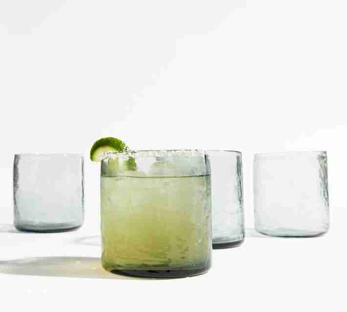 Hammered Short Drinking Glasses, Set of 4