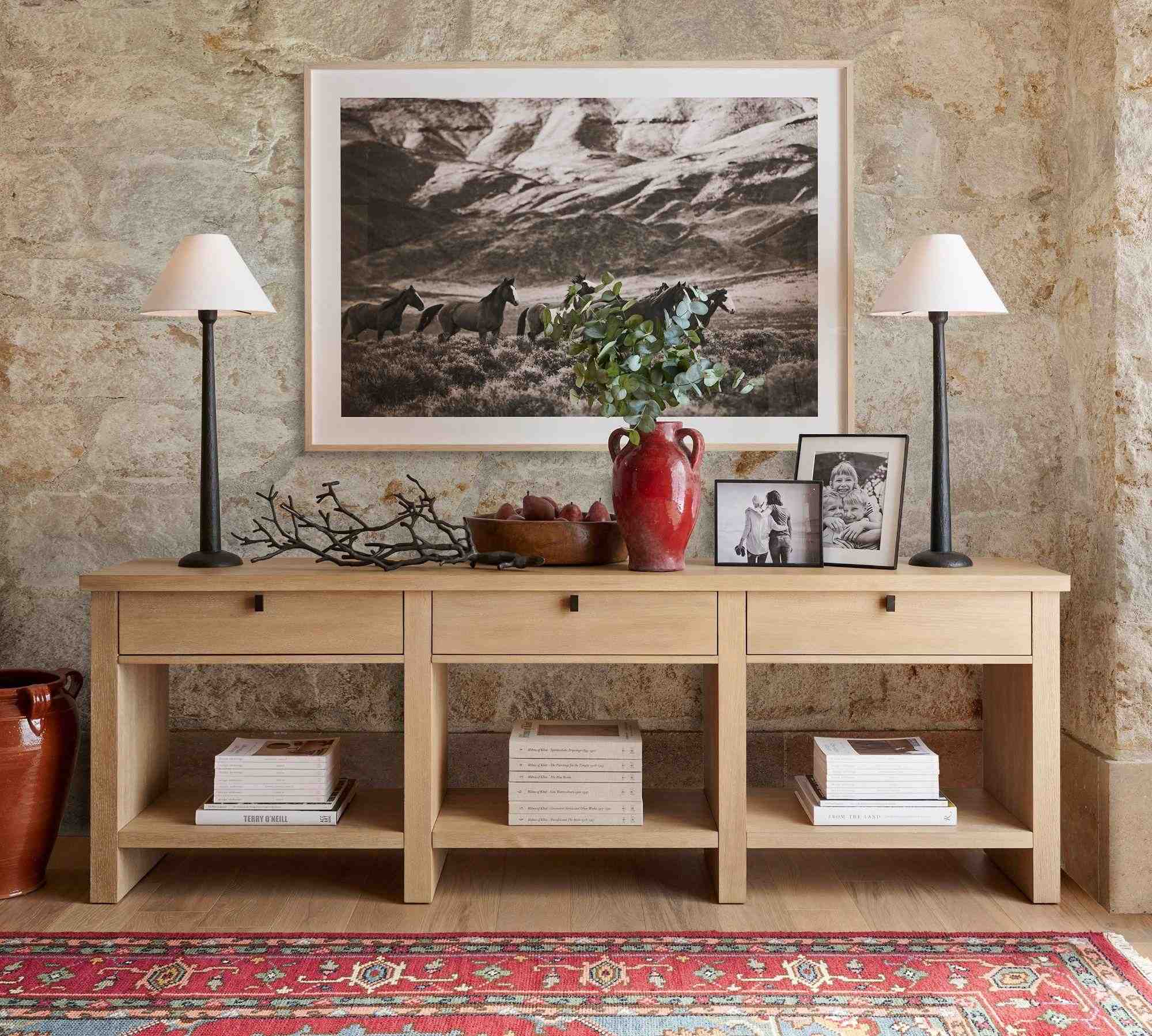 Modern Farmhouse Rectangular Console Table