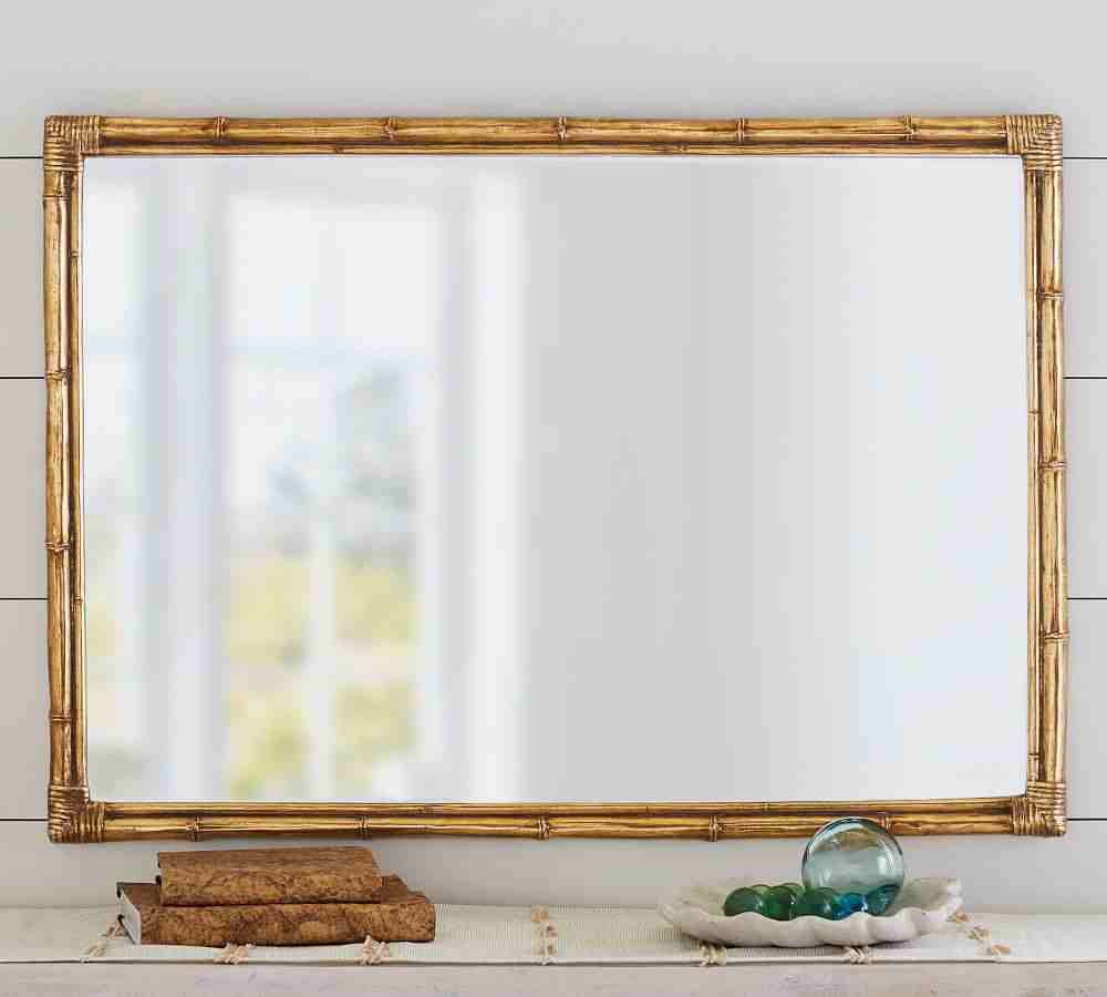 Gold Bamboo Frame Accent Mirror