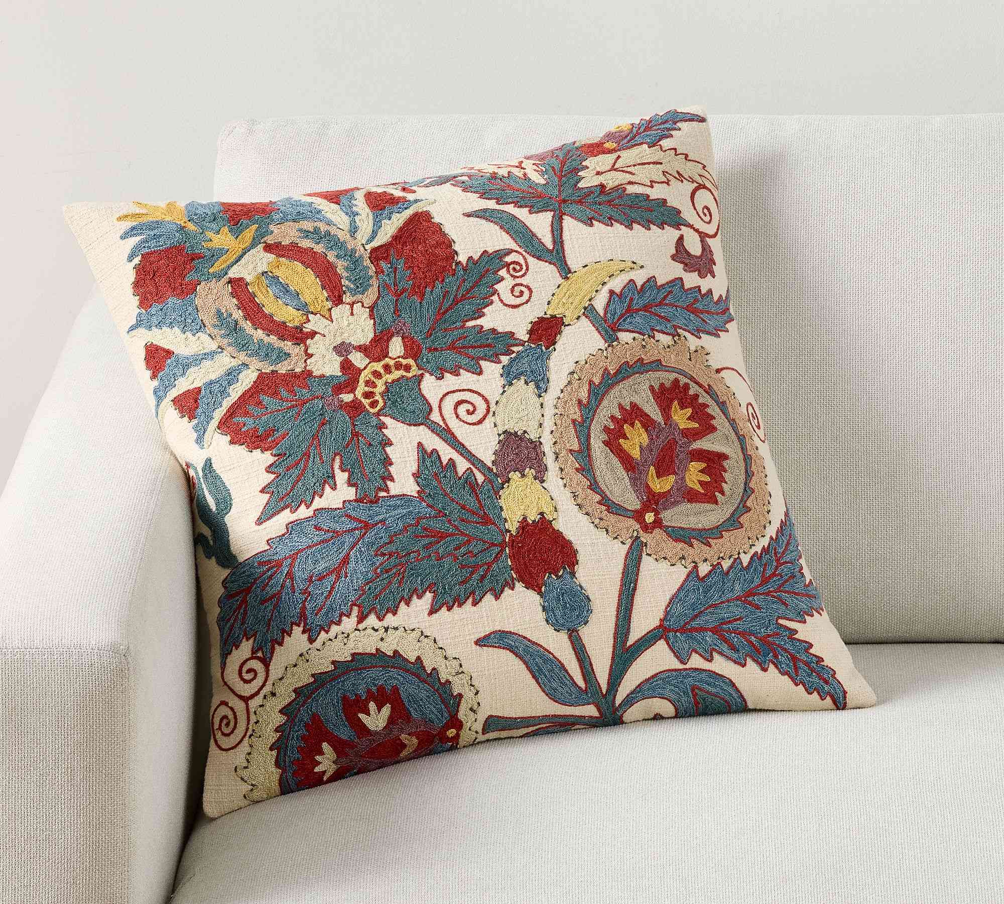 Arcadia Embroidered Pillow