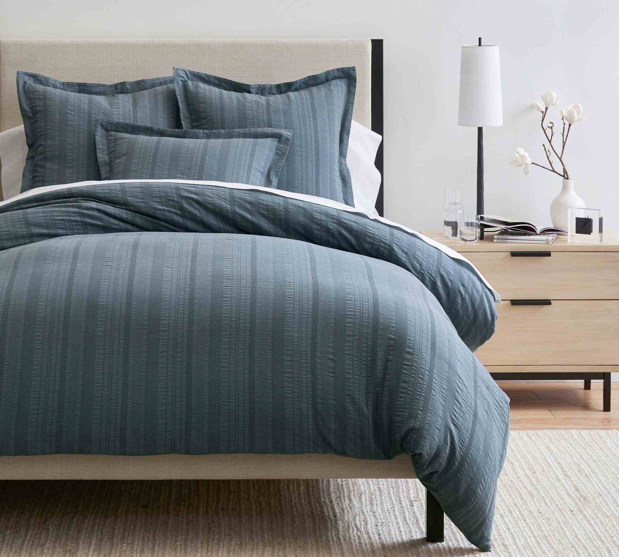 Sonoma Textured Striped Duvet Cover