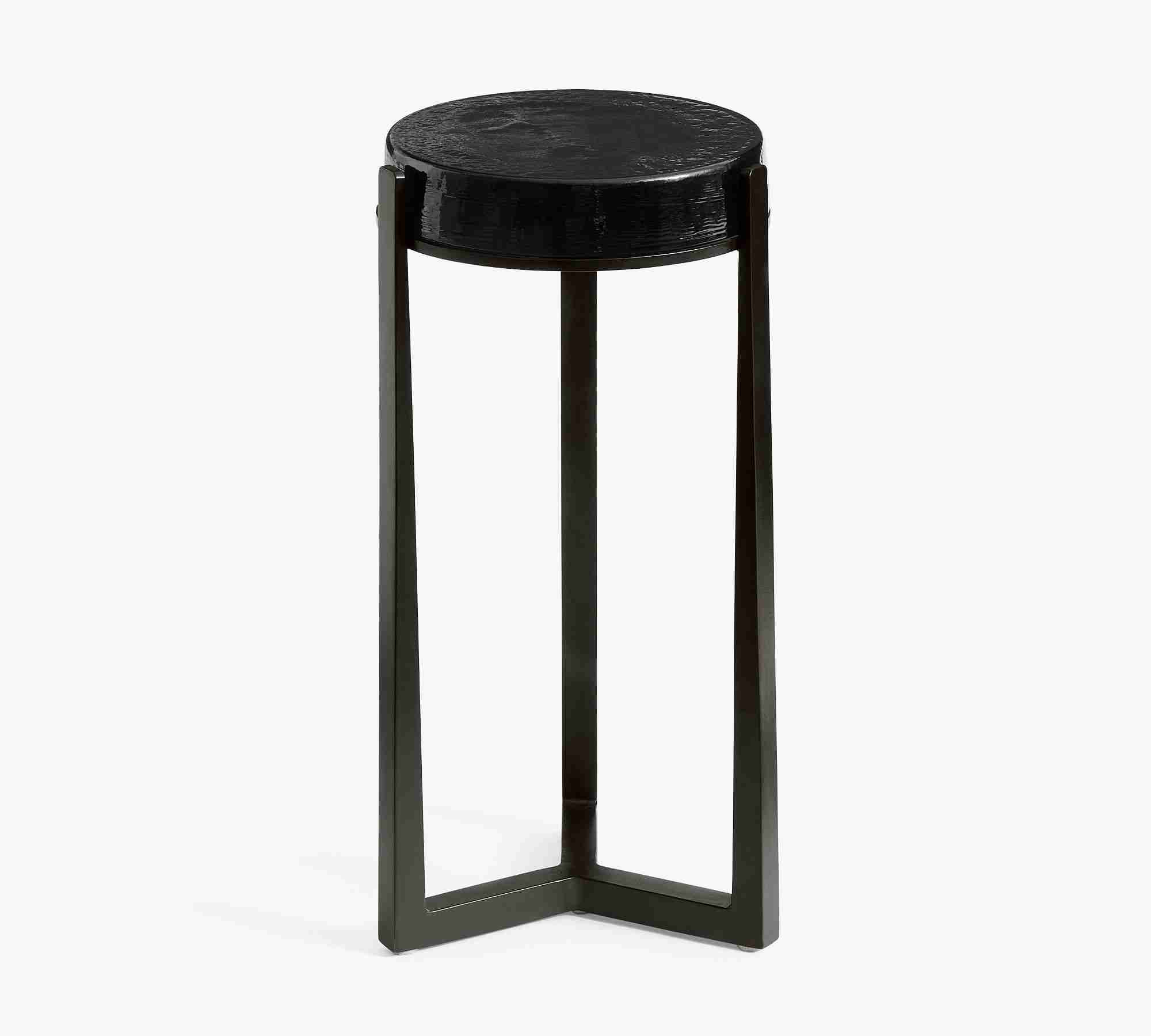 Cori Round Recycled Glass Accent Table