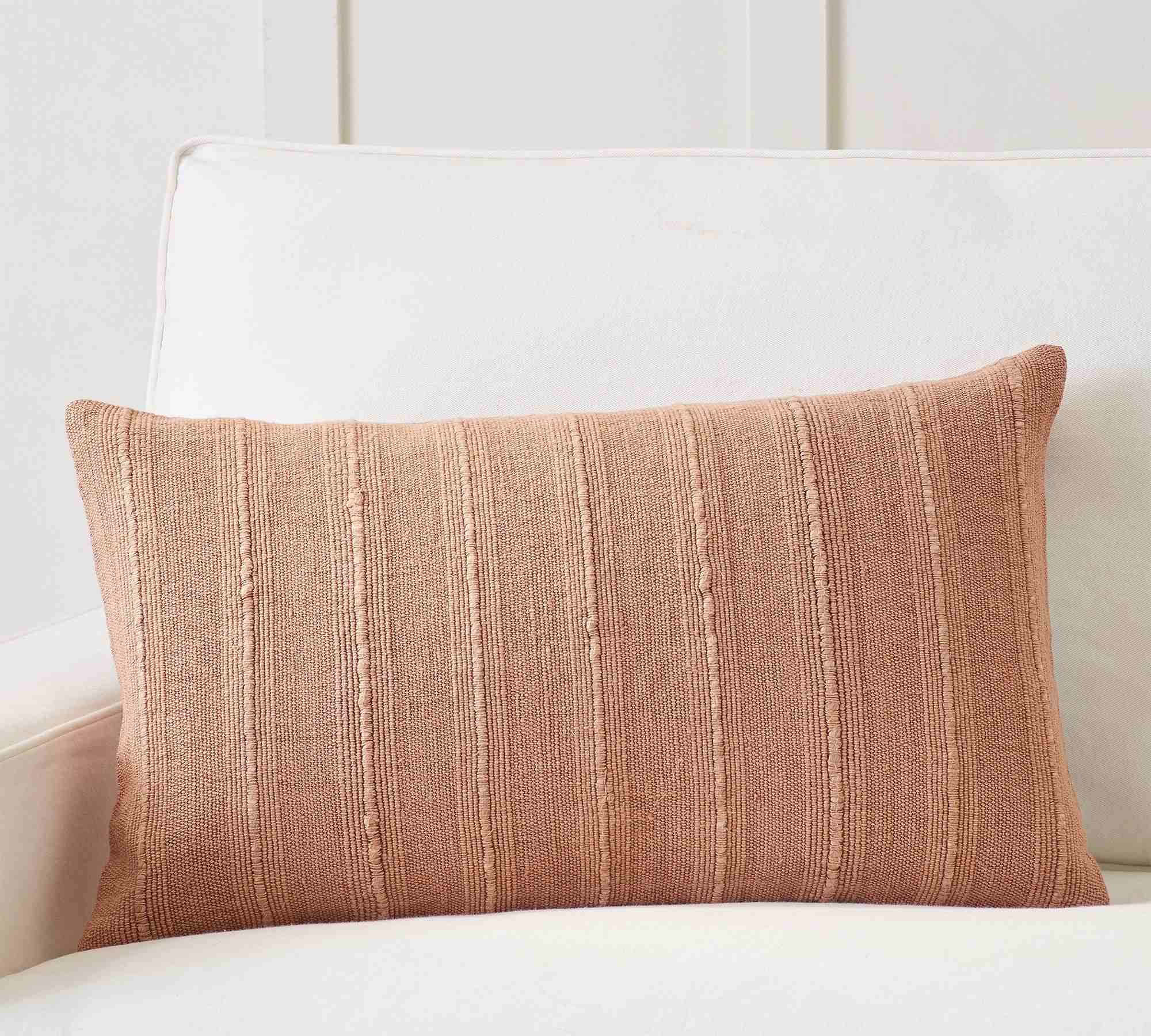Relaxed Striped Lumbar Pillow Cover