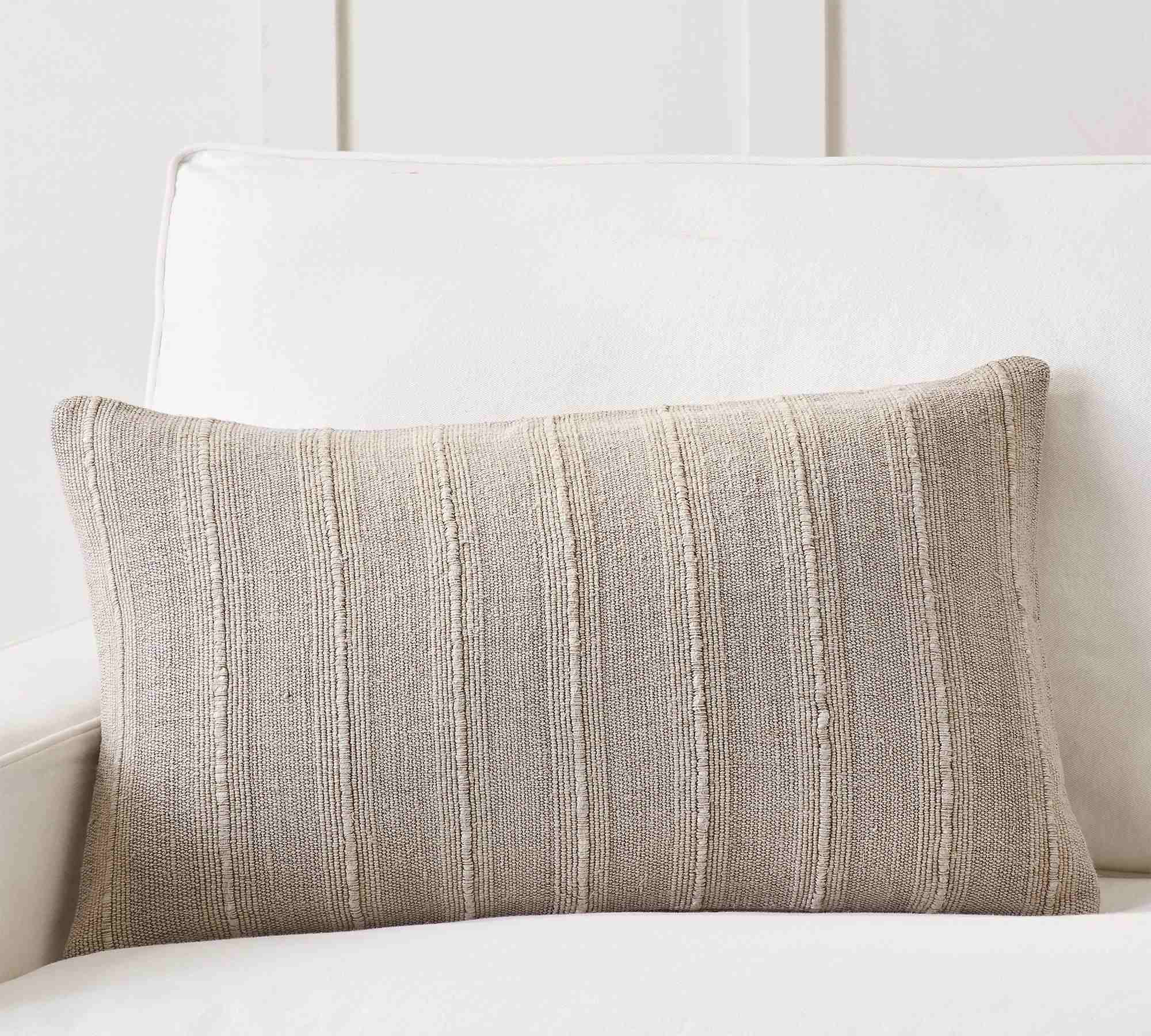 Relaxed Striped Lumbar Pillow Cover