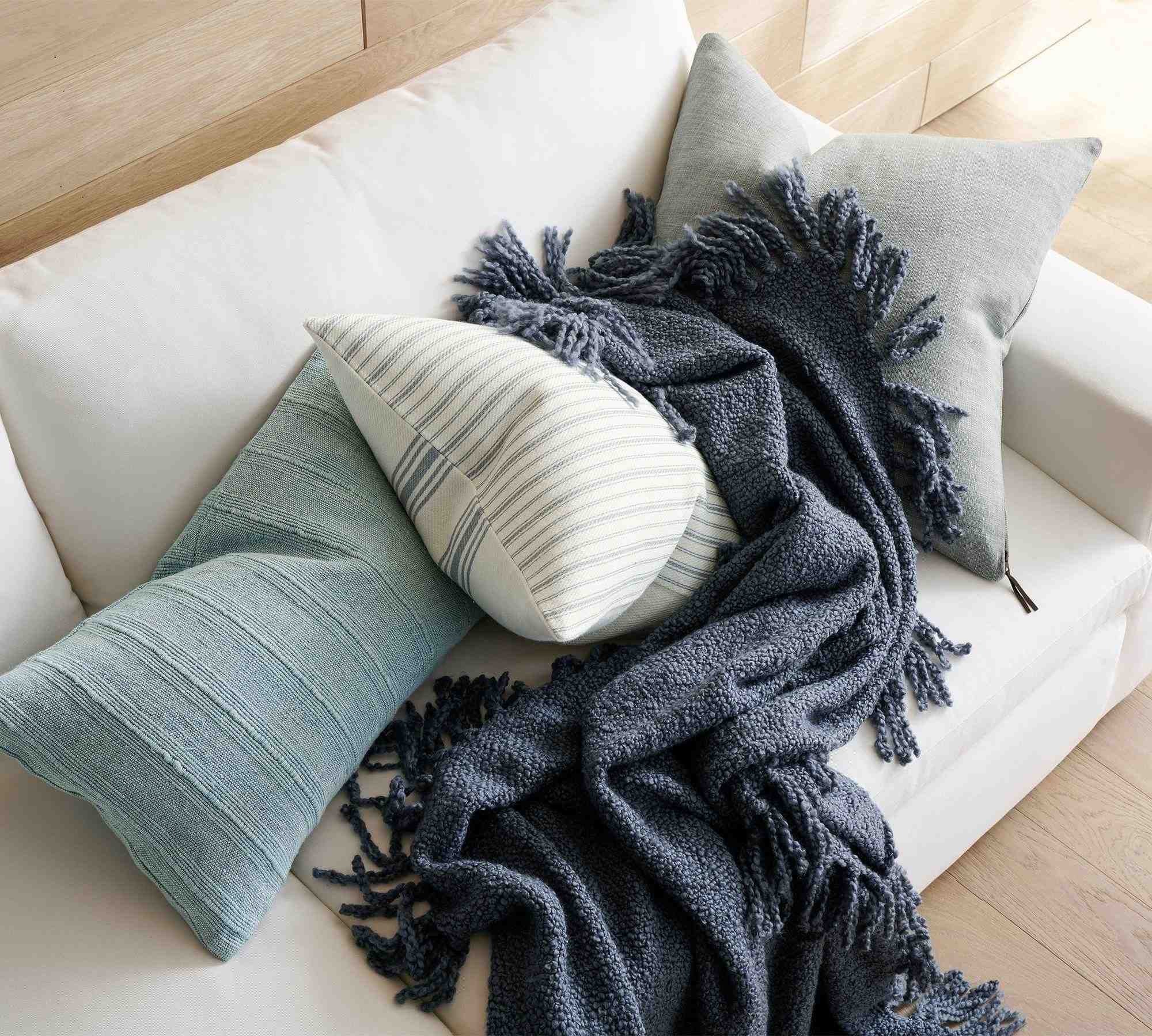 Relaxed Striped Lumbar Pillow Cover