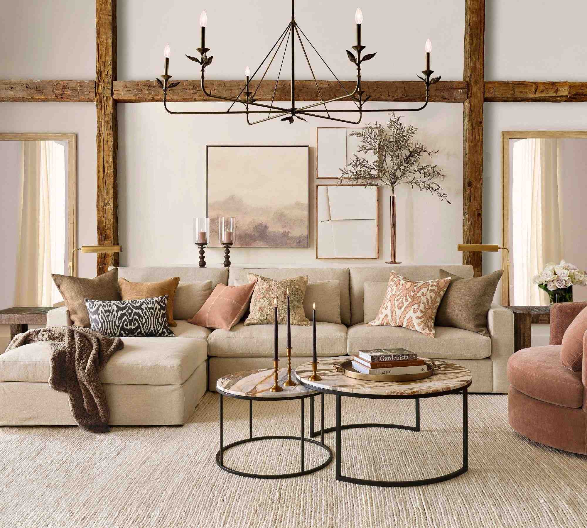 Botanical Forged Iron Chandelier