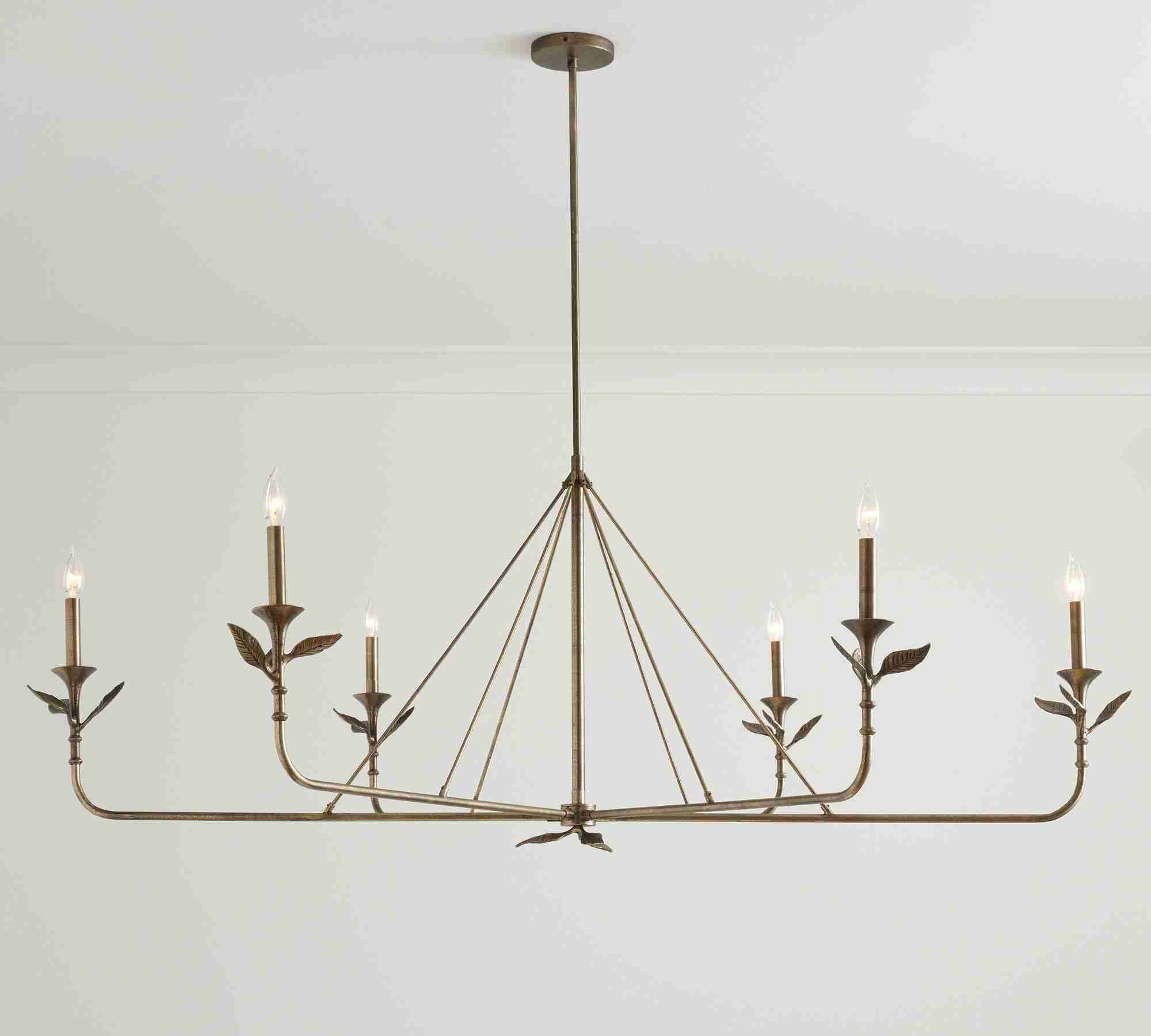 Botanical Forged Iron Chandelier
