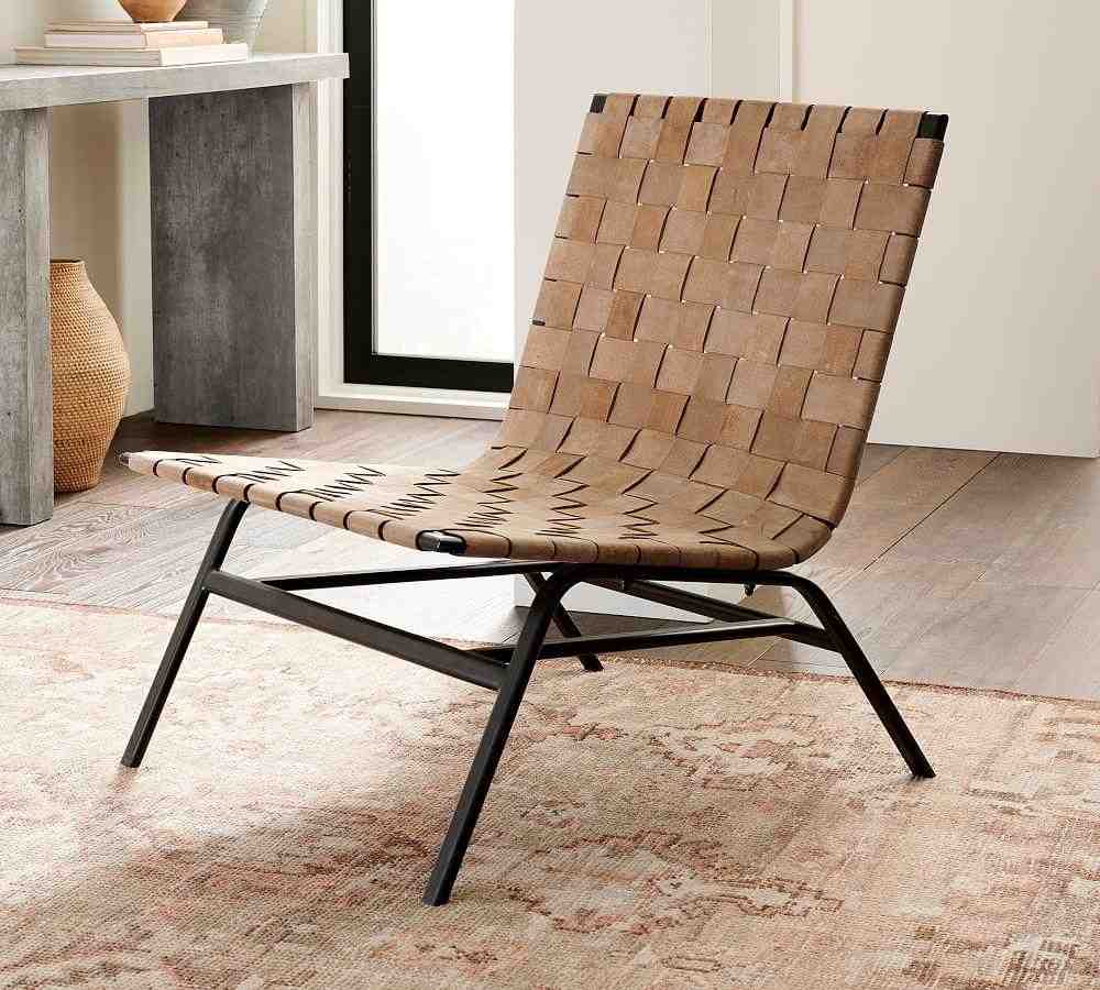 Shay Leather Armchair, Light Caramel