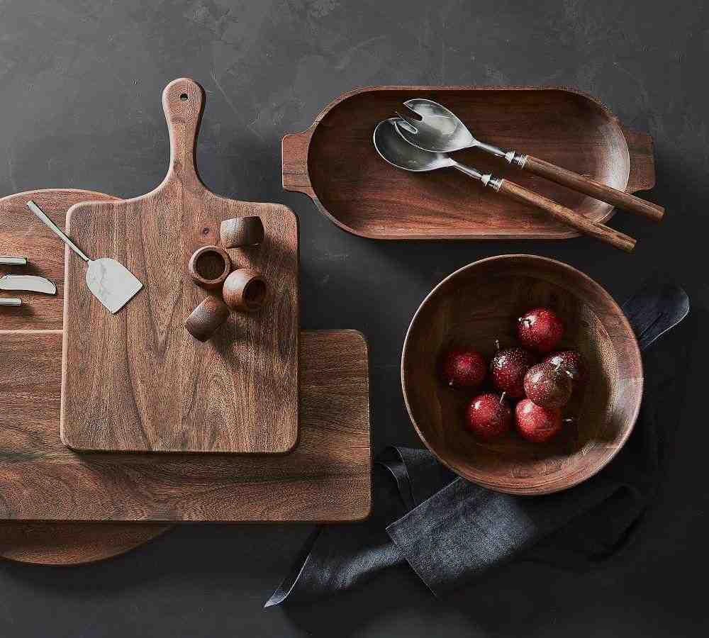 Chateau Handcrafted Acacia Wood Dough Bowls