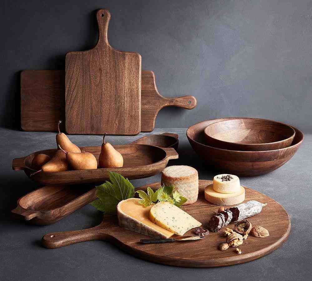 Chateau Handcrafted Acacia Wood Dough Bowls