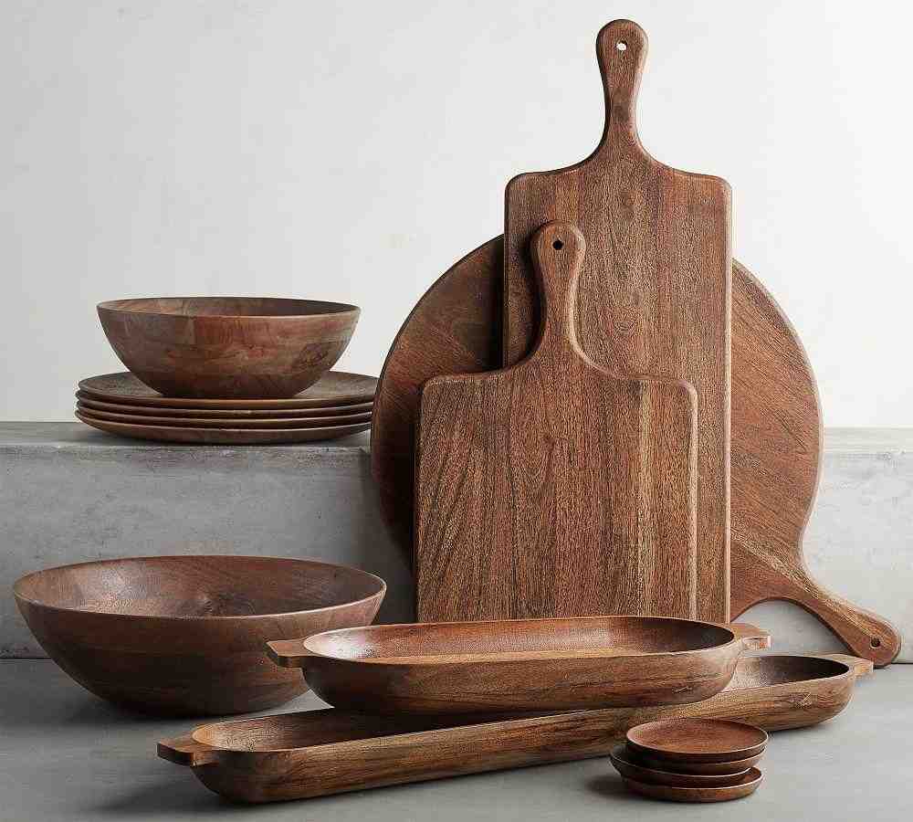 Chateau Handcrafted Acacia Wood Dough Bowls