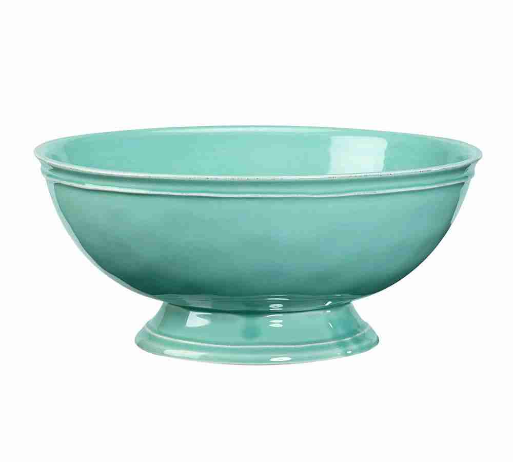 Cambria Handcrafted Stoneware Large Footed Serving Bowl