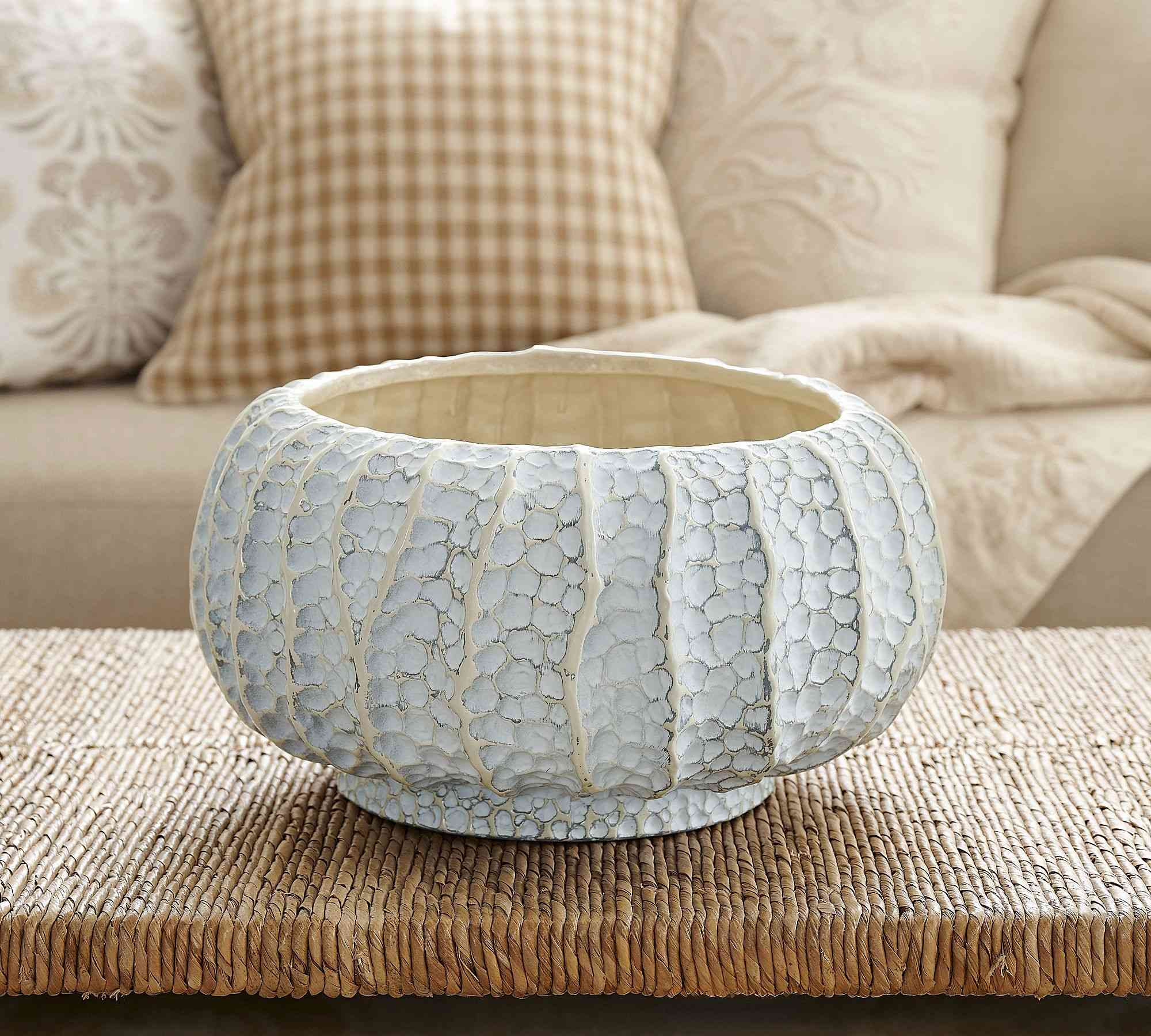 Sculpted Coastal Decorative Bowl