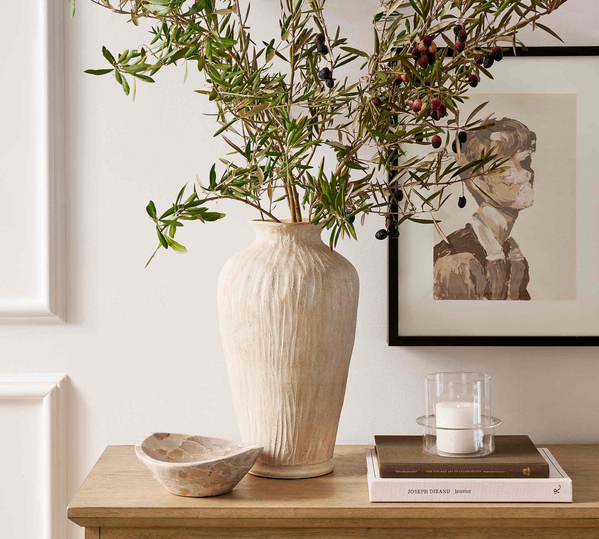 Pottery Barn | Textured White Vase