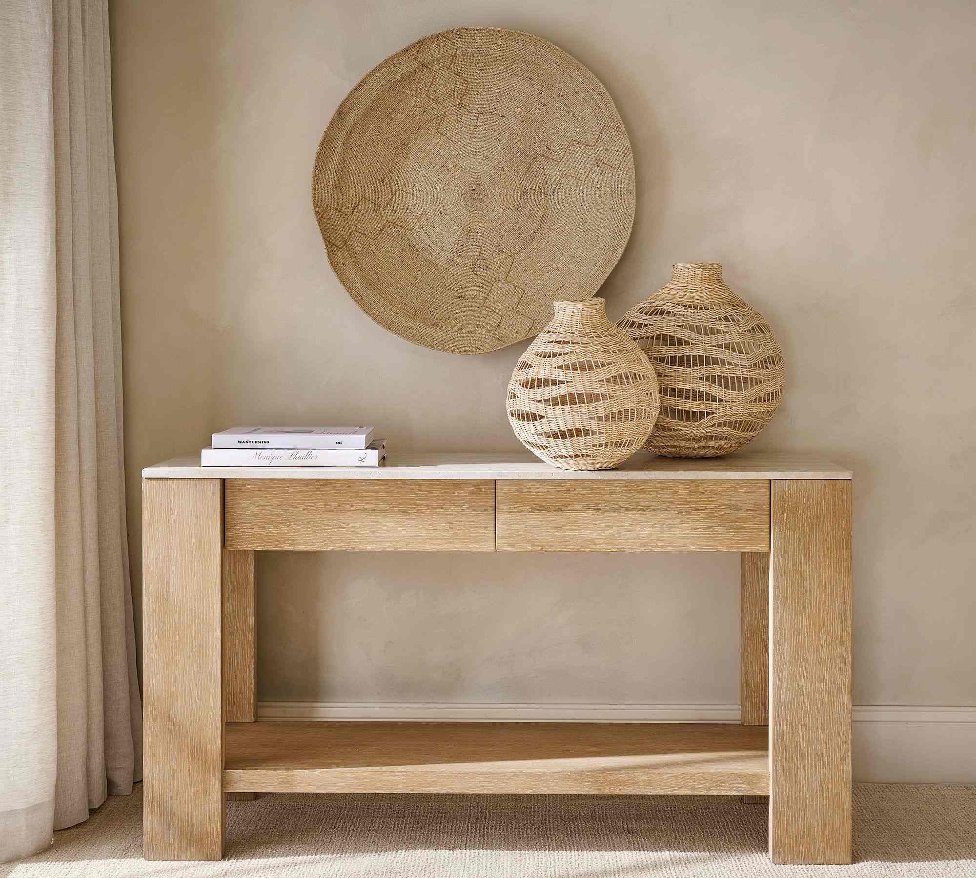 Travertine Console Table (54")