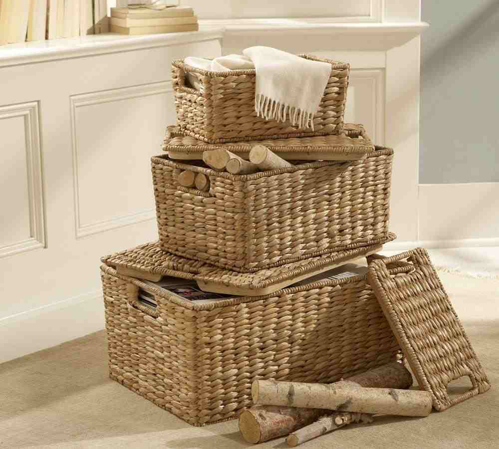 Seagrass Lidded Basket