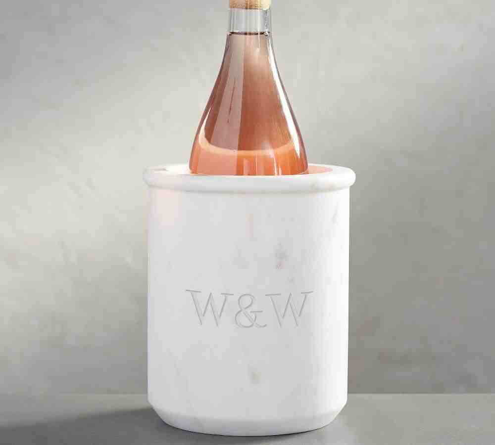 White Marble Wine Cooler