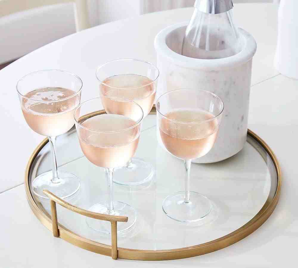 White Marble Wine Cooler