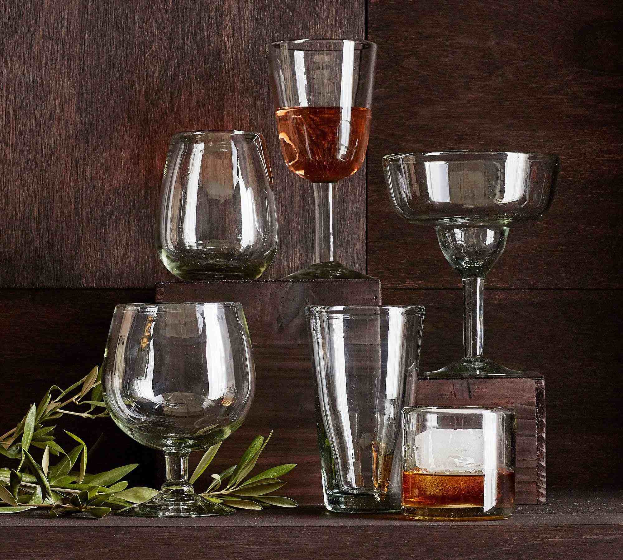 Santino Handcrafted Recycled Drinking Glasses