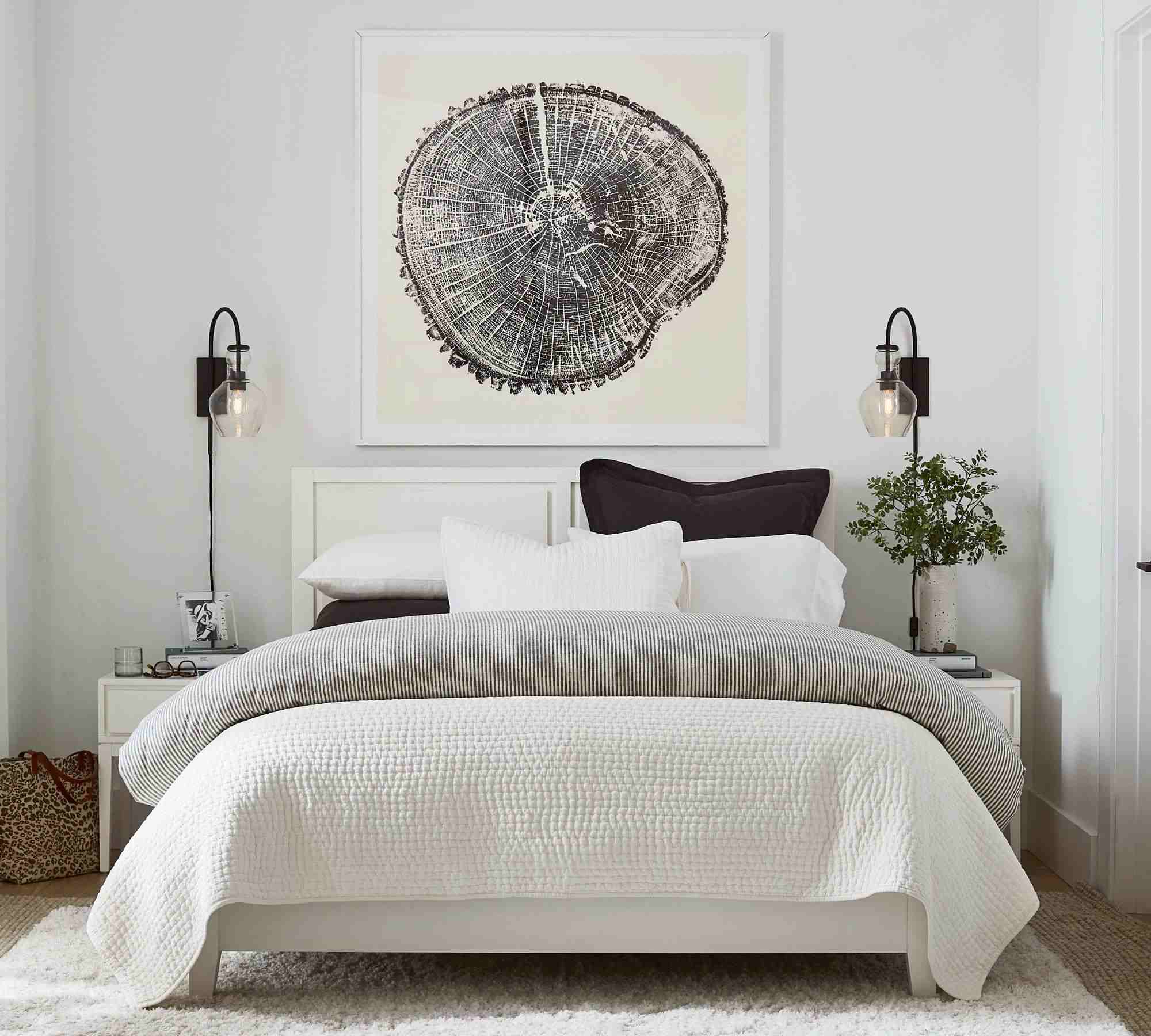Pick-Stitch Handcrafted Cotton/Linen Quilted Sham