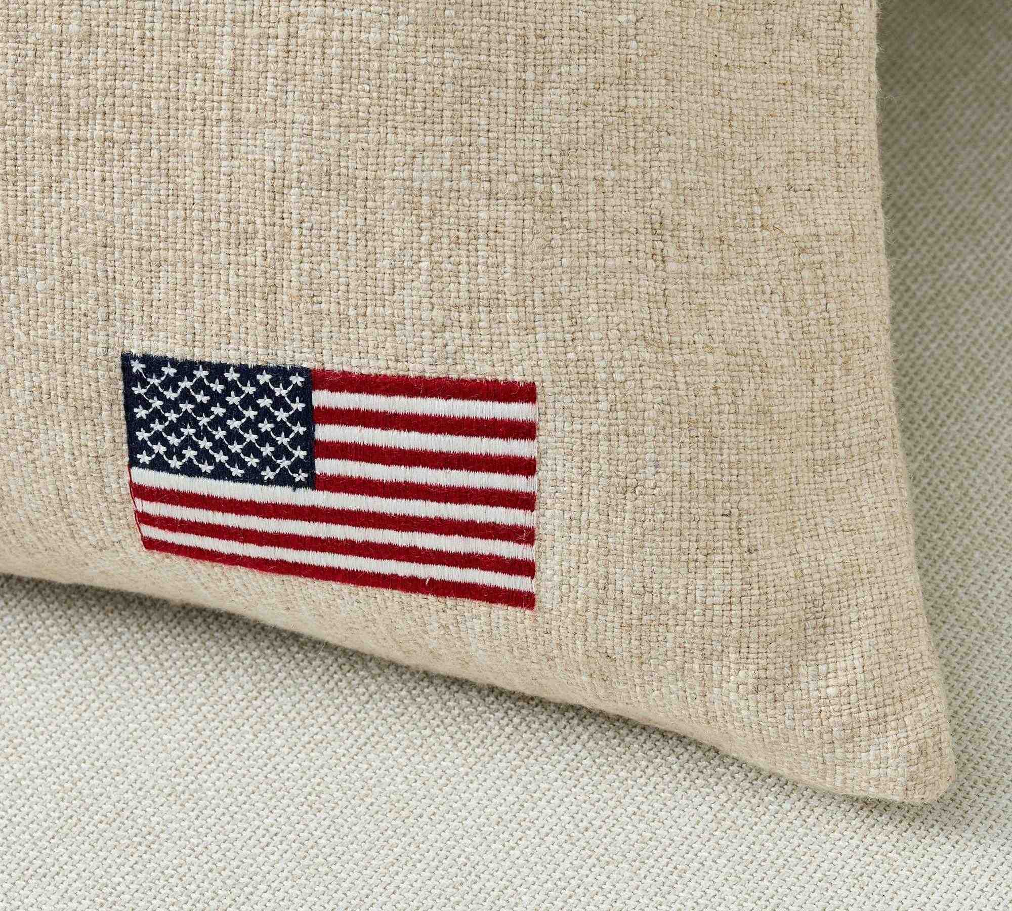 Patriotic Striped Pillow