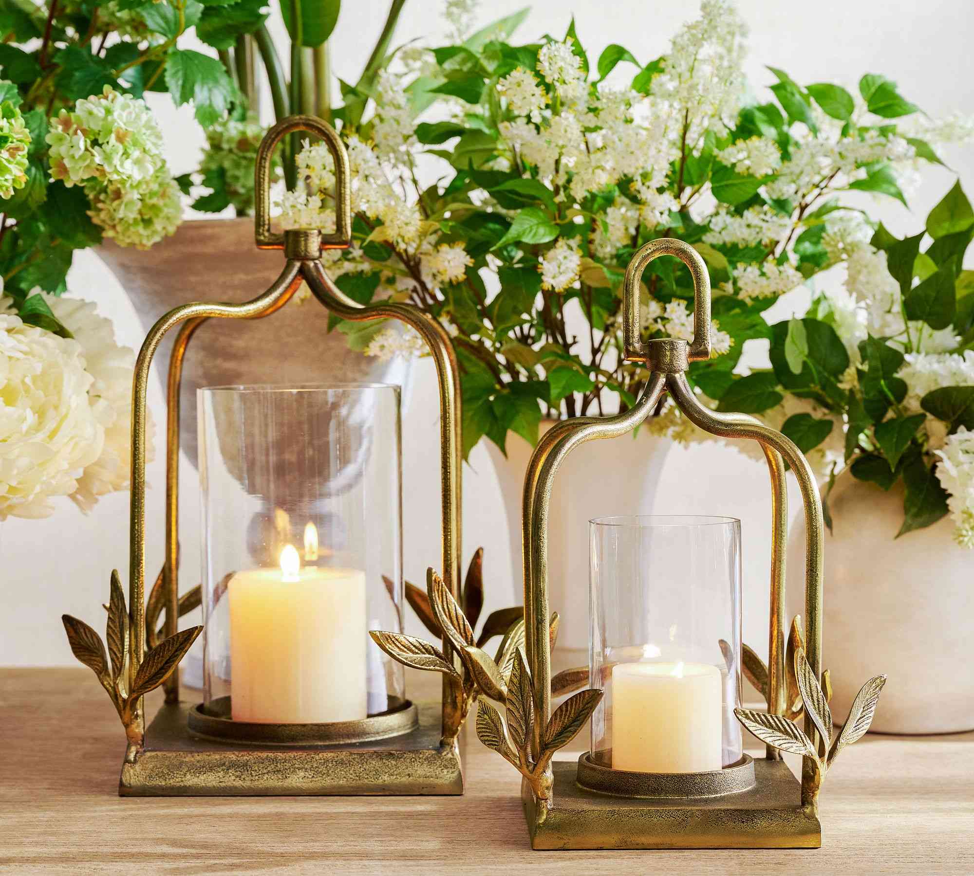 Pottery Barn | Botanical Forged-Iron Lantern