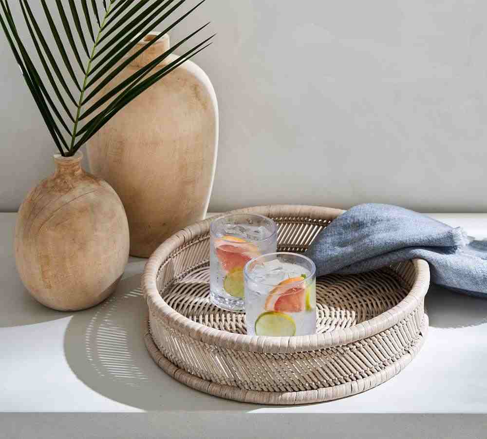 Eden Handwoven Rattan Trays