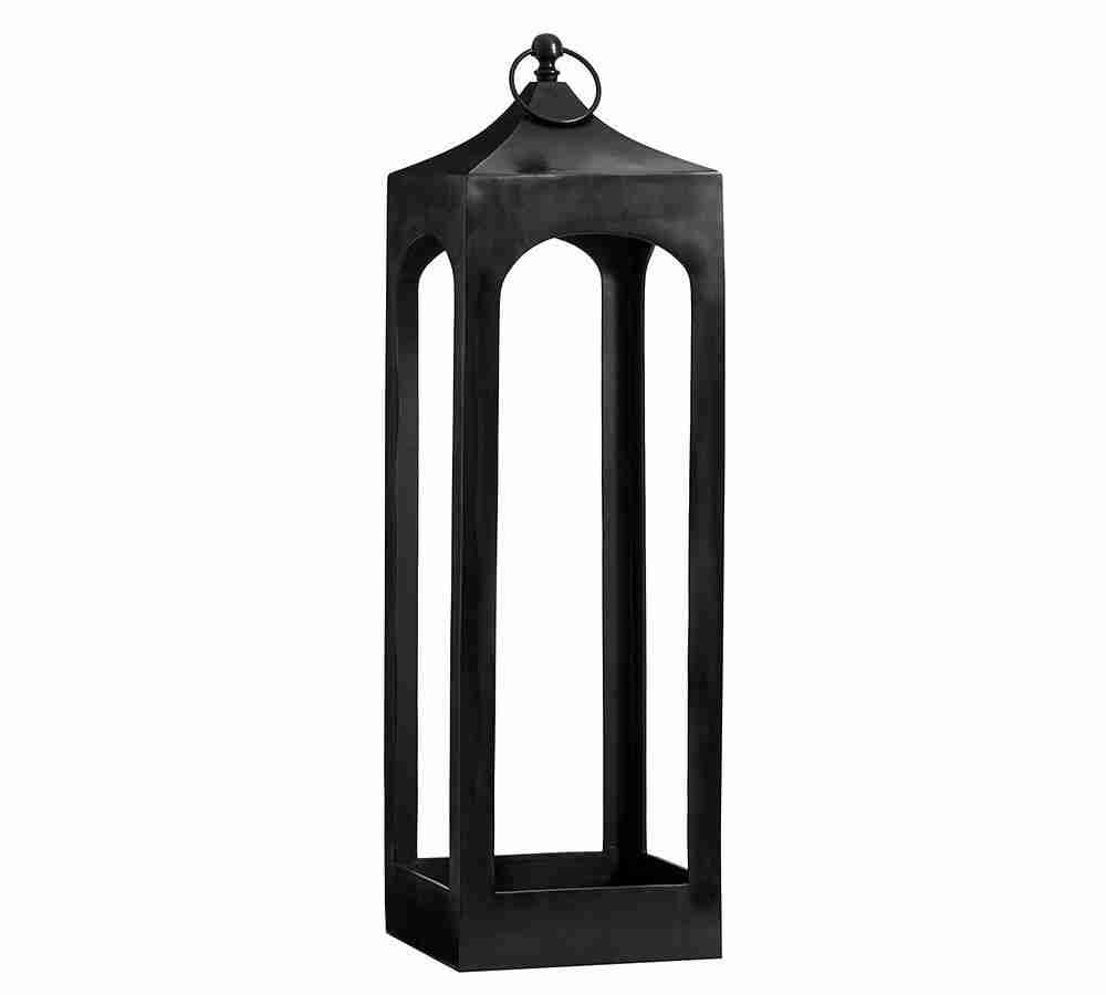 Caleb Handcrafted Metal Indoor-Outdoor  Lantern - Black