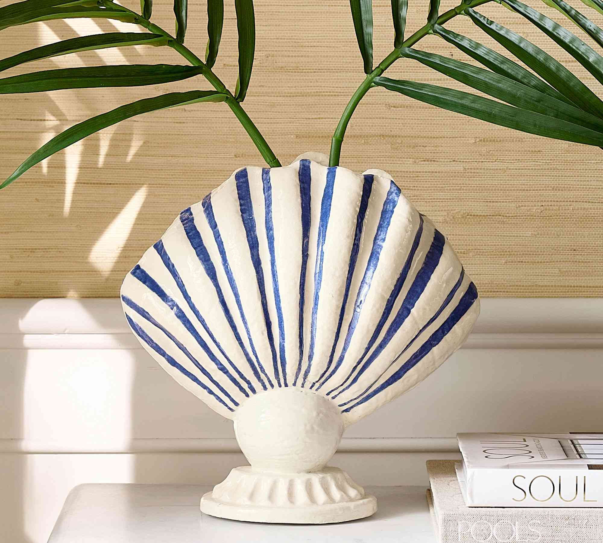 Printed Striped Shell Vase