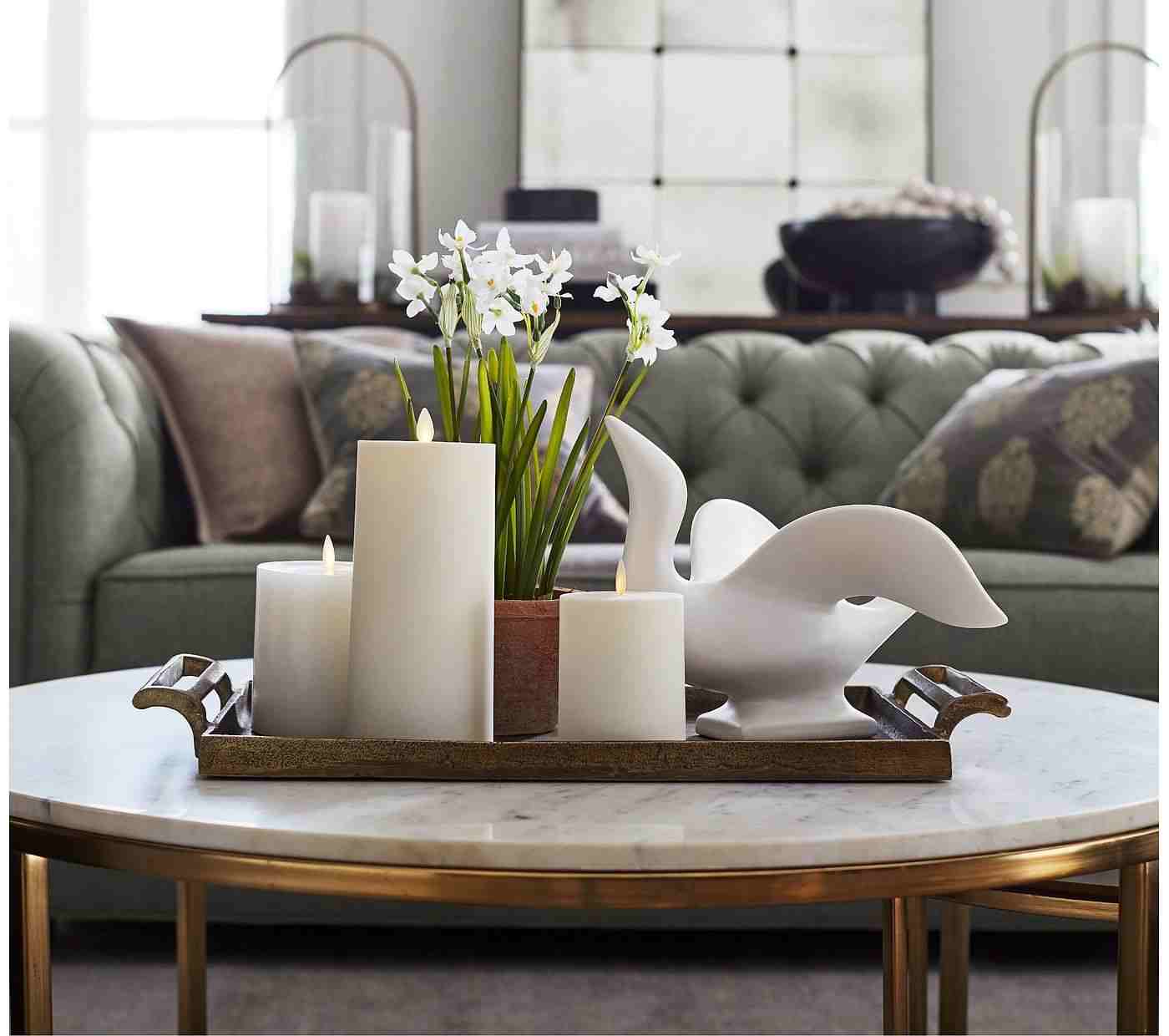 Rustic Gold Tray, Antiqued Brass