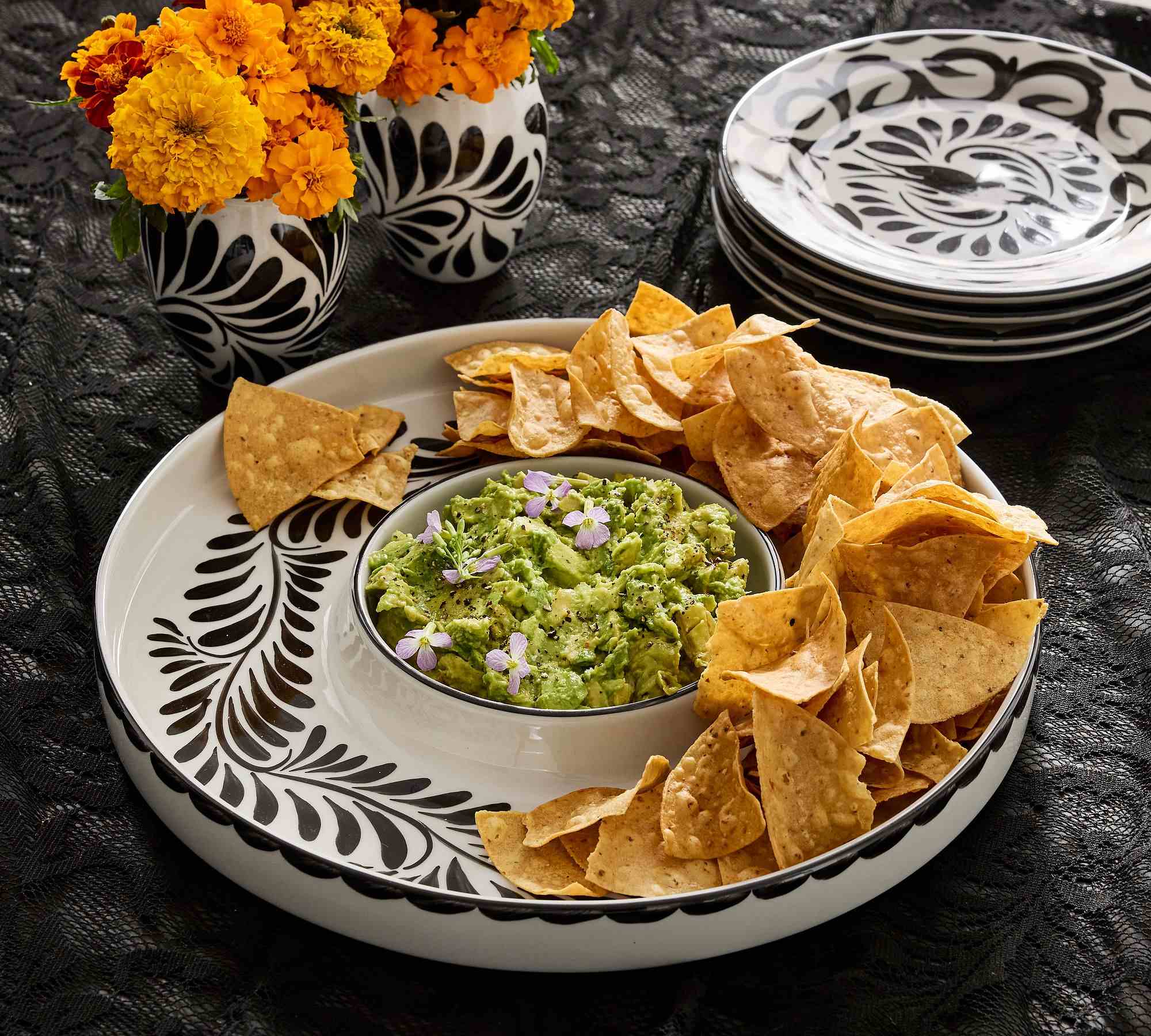 Pottery Barn | Puebla Porcelain Chip & Dip Server
