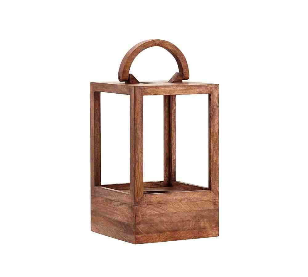 Decker Mango Wood Laterns - Brown