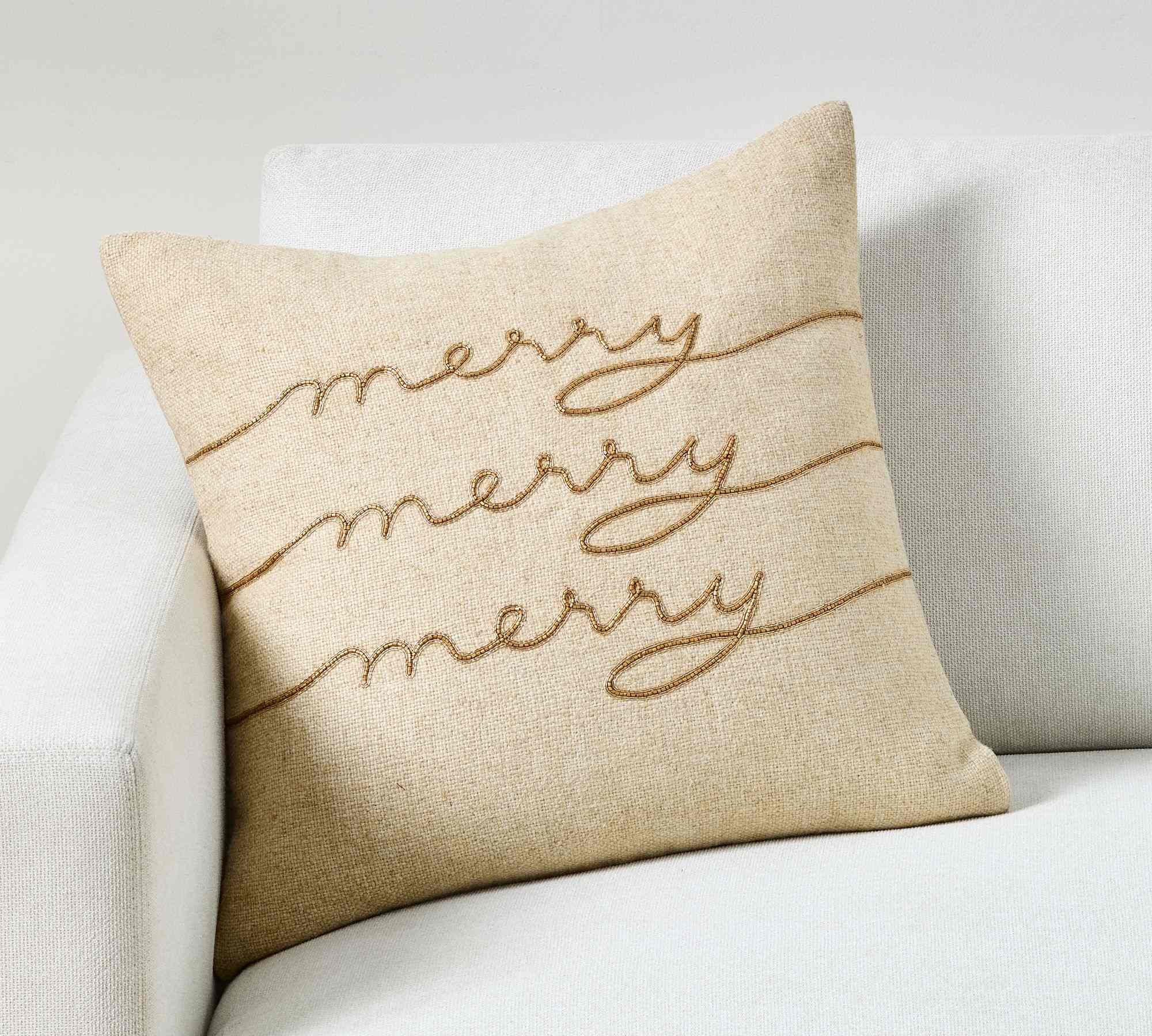 Pottery Barn | Merry Embellished Pillow