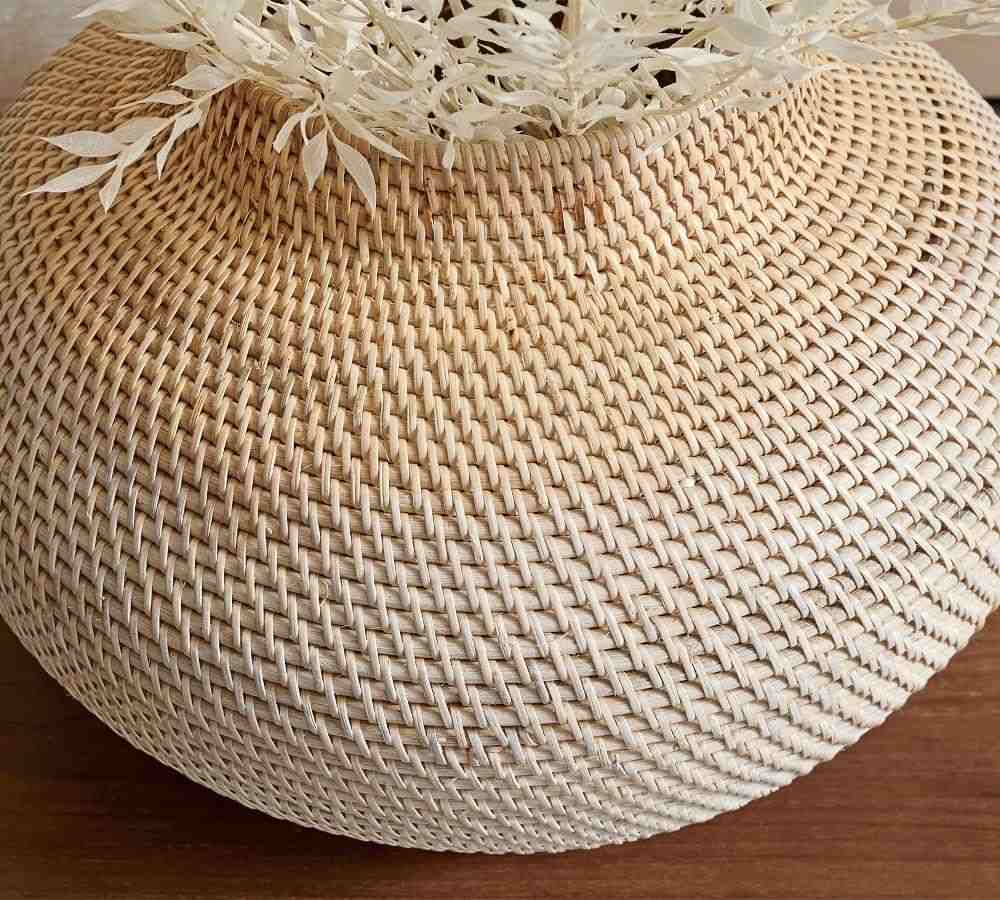 Woven Rattan Vases
