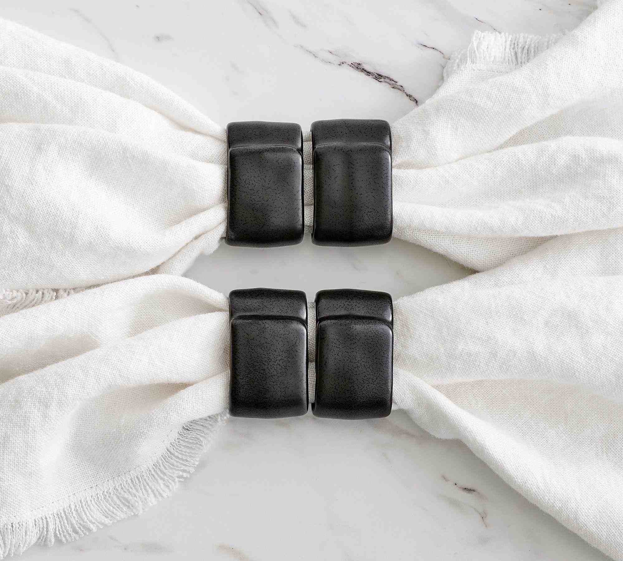 Frayed Oversized Linen Napkins - Set of 4