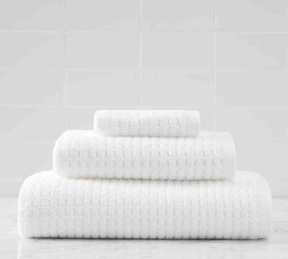 Organic Waffle Terry Bath Towel (White)
