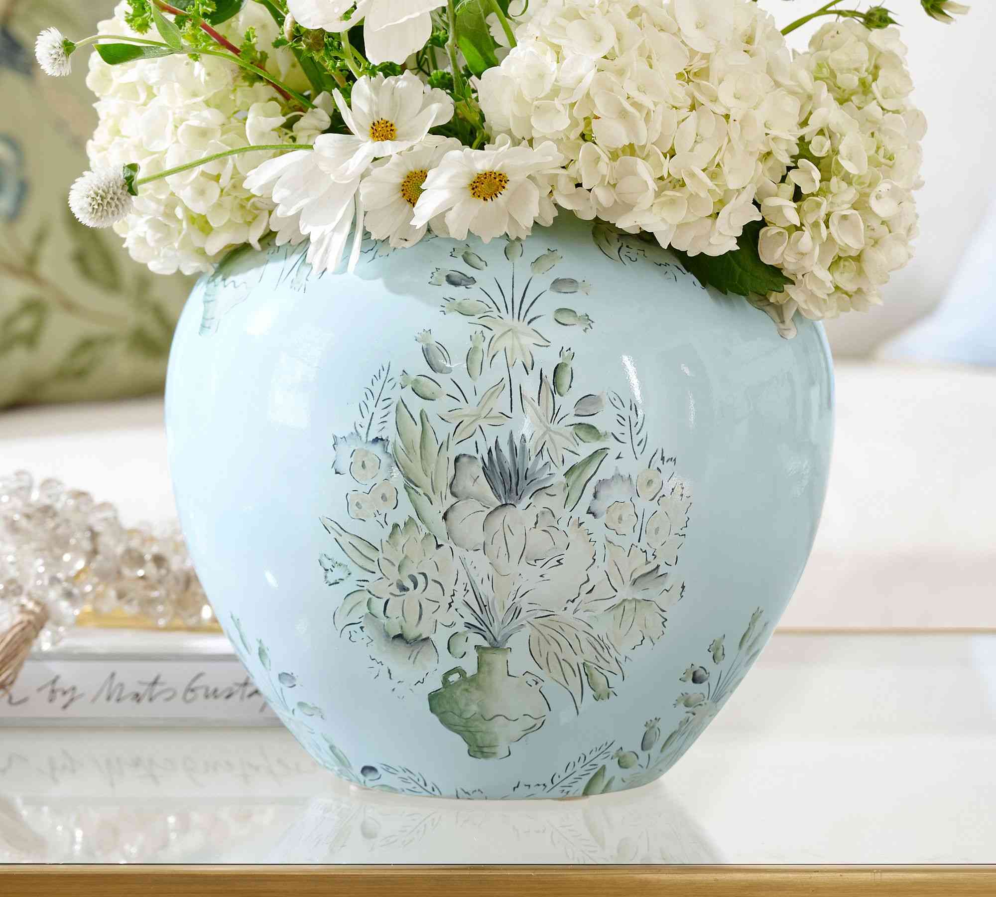 Kravet Grandiflora Hand-Painted Vase