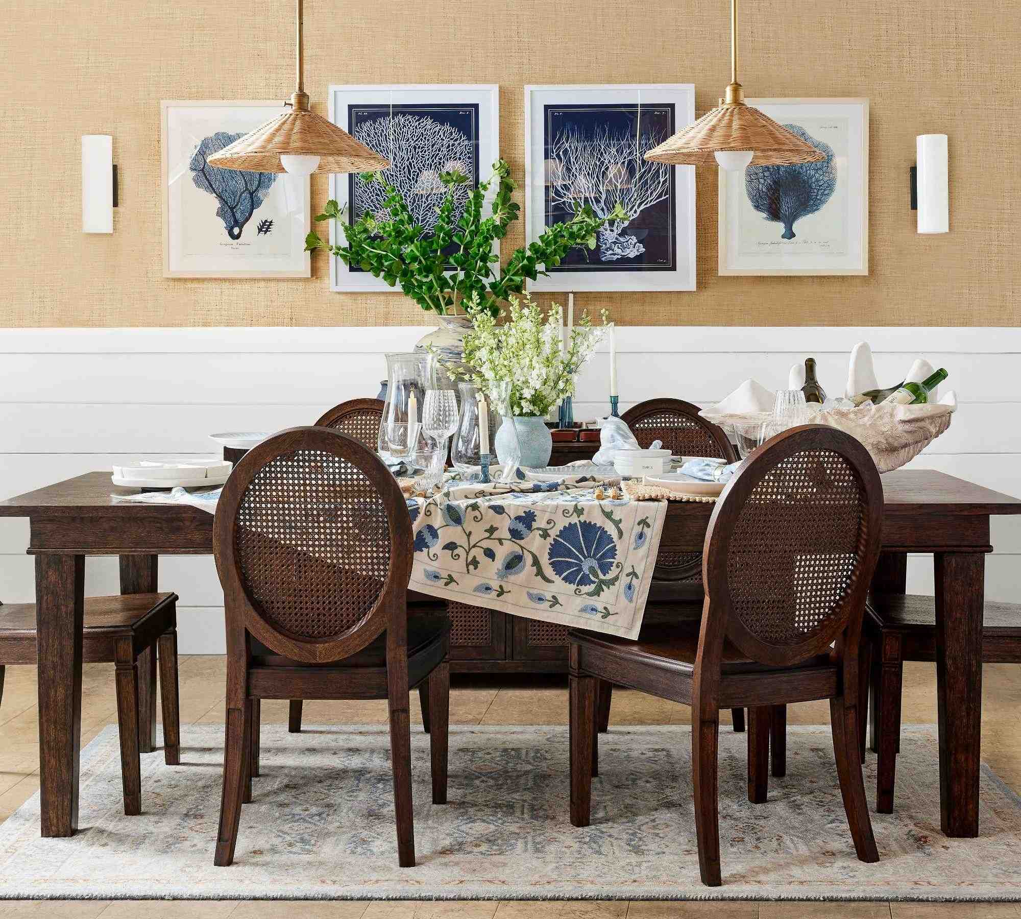 Alina Suzani Cotton/Linen Table Throw