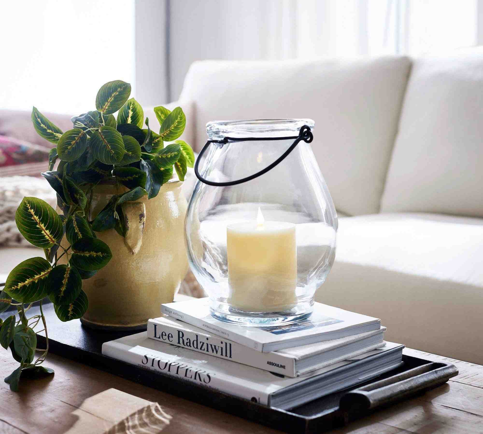 Brie Handcrafted Glass Lantern
