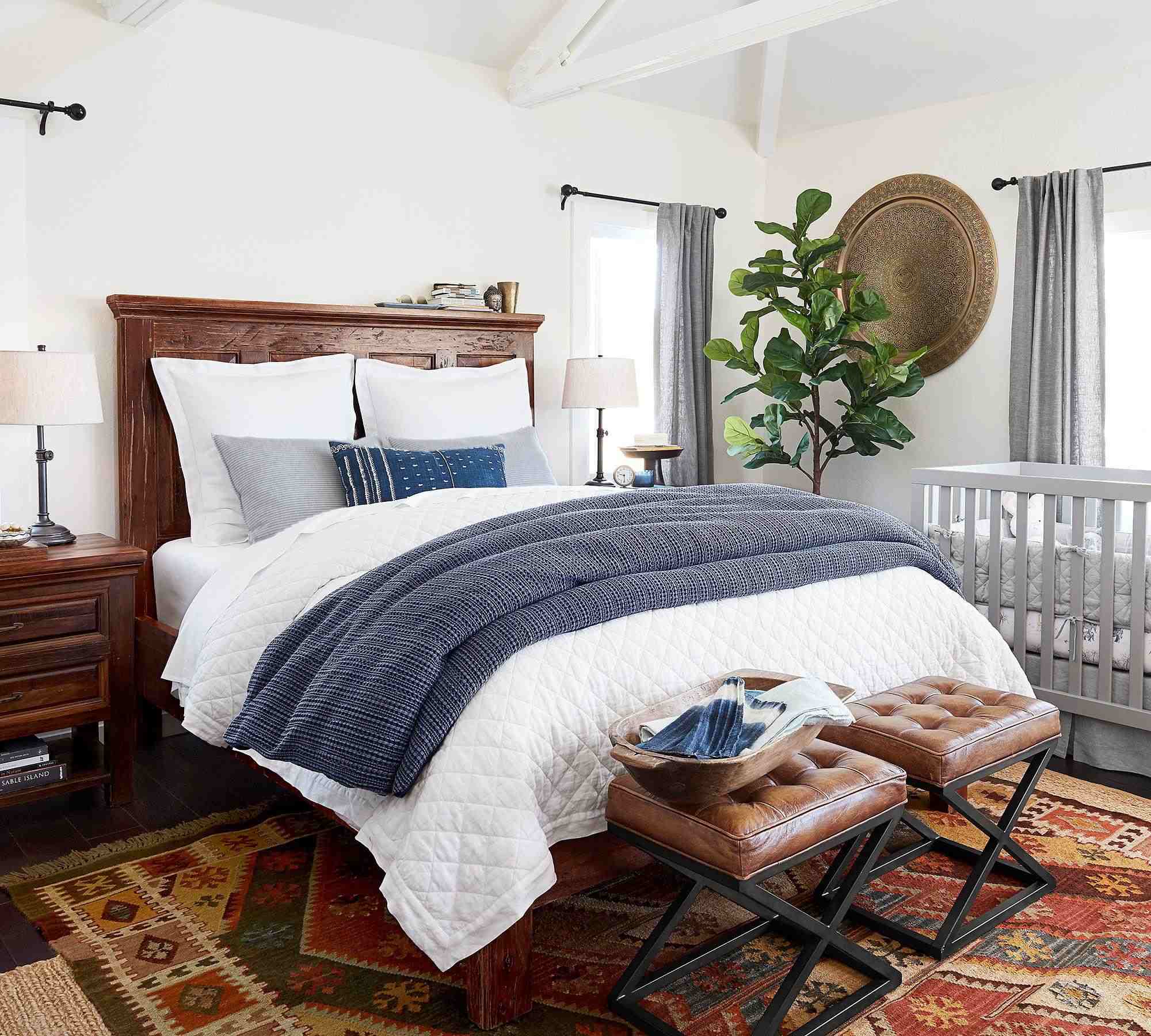 Midnight Honeycomb Cotton Duvet Cover