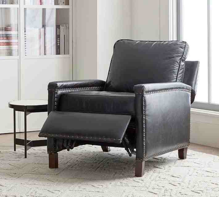 Tyler Leather Square Arm Recliner