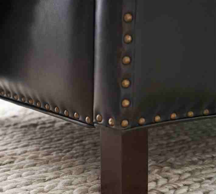 Tyler Leather Square Arm Recliner