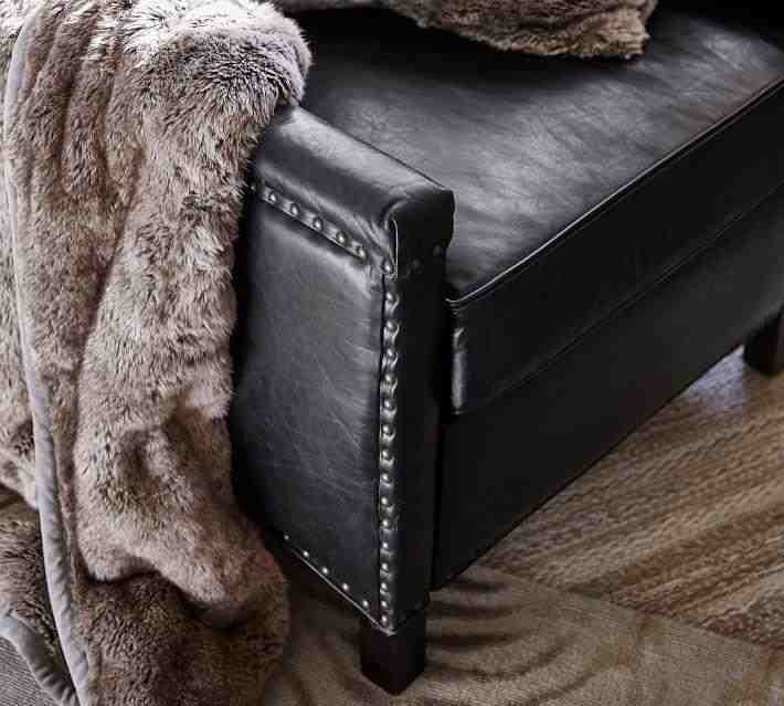 Tyler Leather Square Arm Recliner