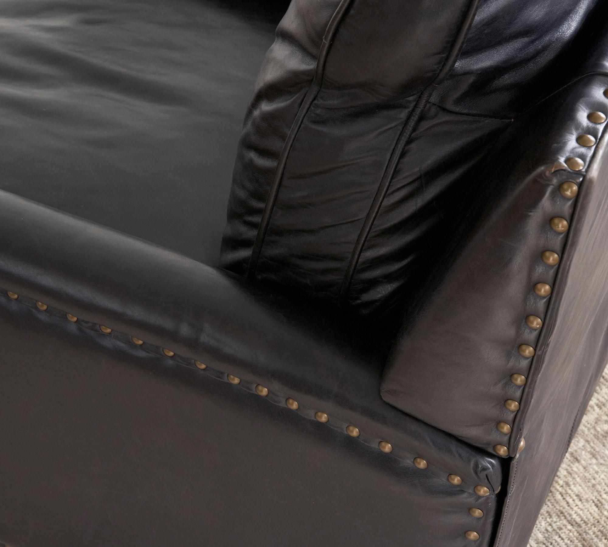 Tyler Leather Square Arm Recliner